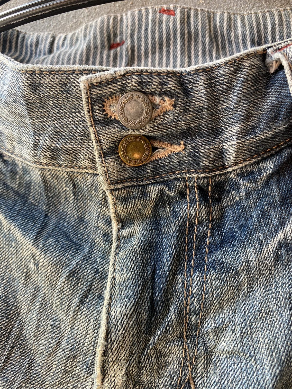 Designer × PPFM PPFM Distressed Denim Pants Like Punk Rock Style Size US 32 / EU 48 - 10 Thumbnail