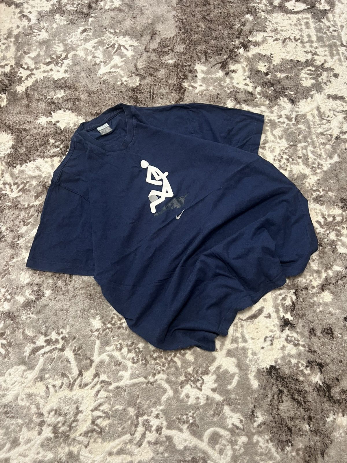 Nike × Vintage Vintage 90s Nike Swoosh logo Baggy t shirt Size US L / EU 52-54 / 3 - 2 Thumbnail