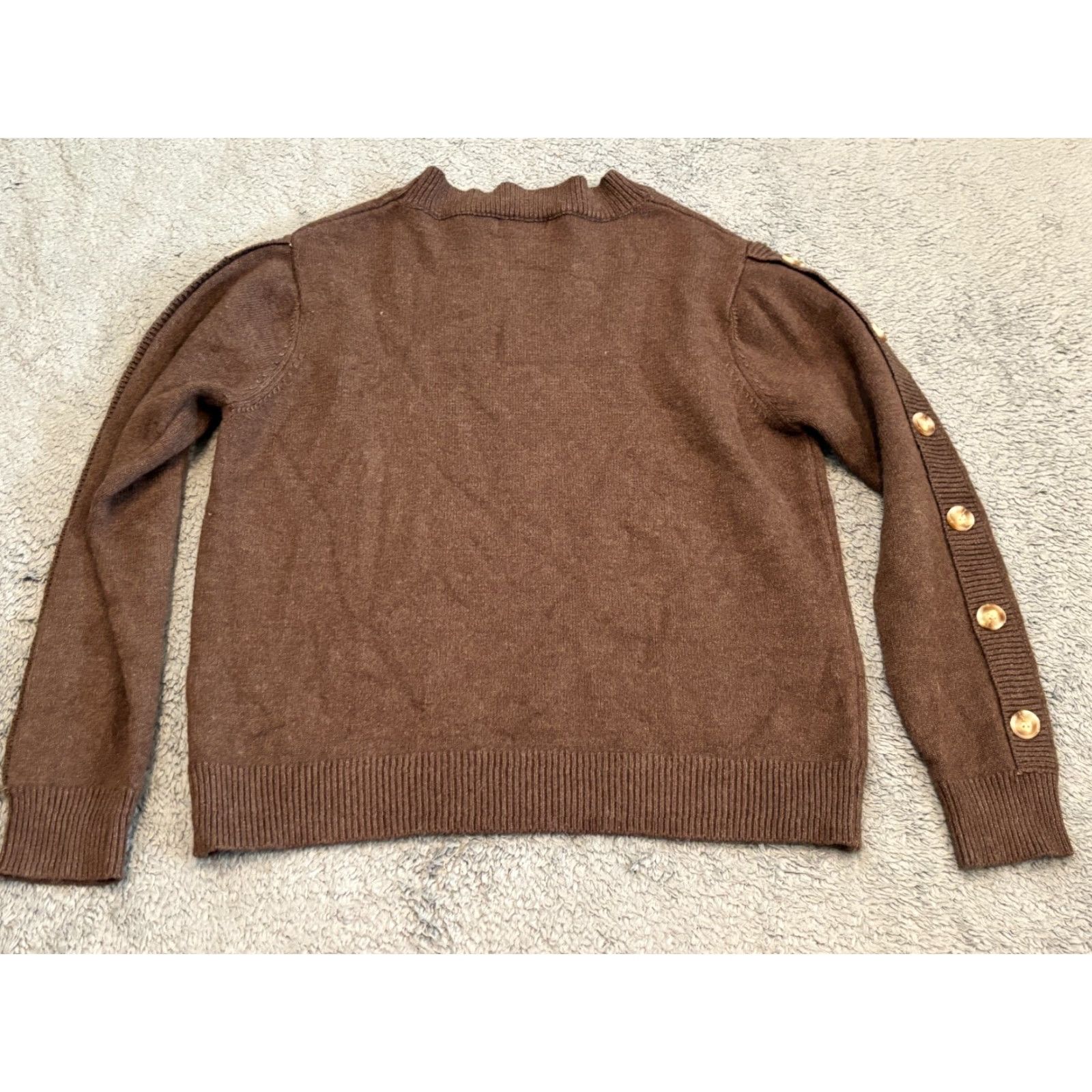 Vintage Lush Sweater Womens Small Brown Solid Knit Pullover Long Sleeve Casual Size S / US 4 / IT 40 - 6 Thumbnail