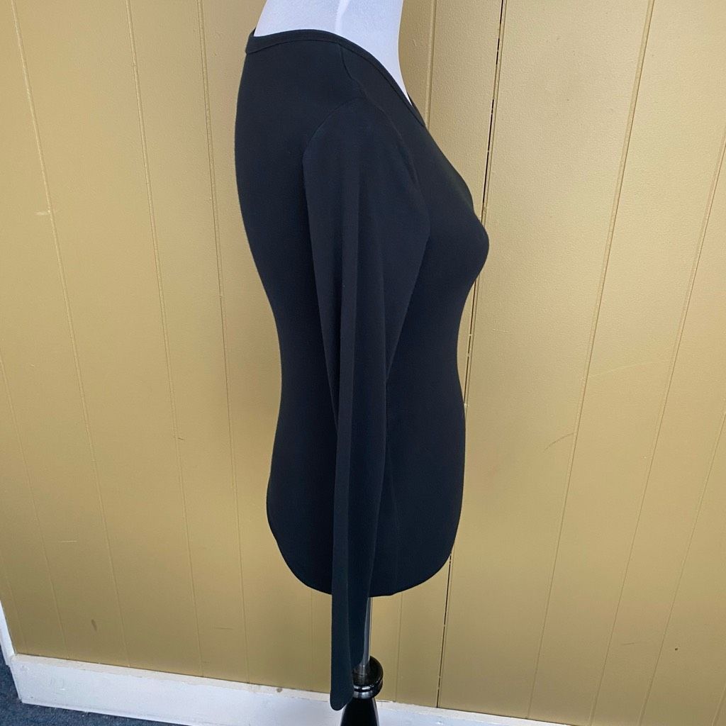 Gap Gap women XS Crewneck Longsleeve fitted shirt black Size XS / US 0-2 / IT 36-38 - 3 Thumbnail