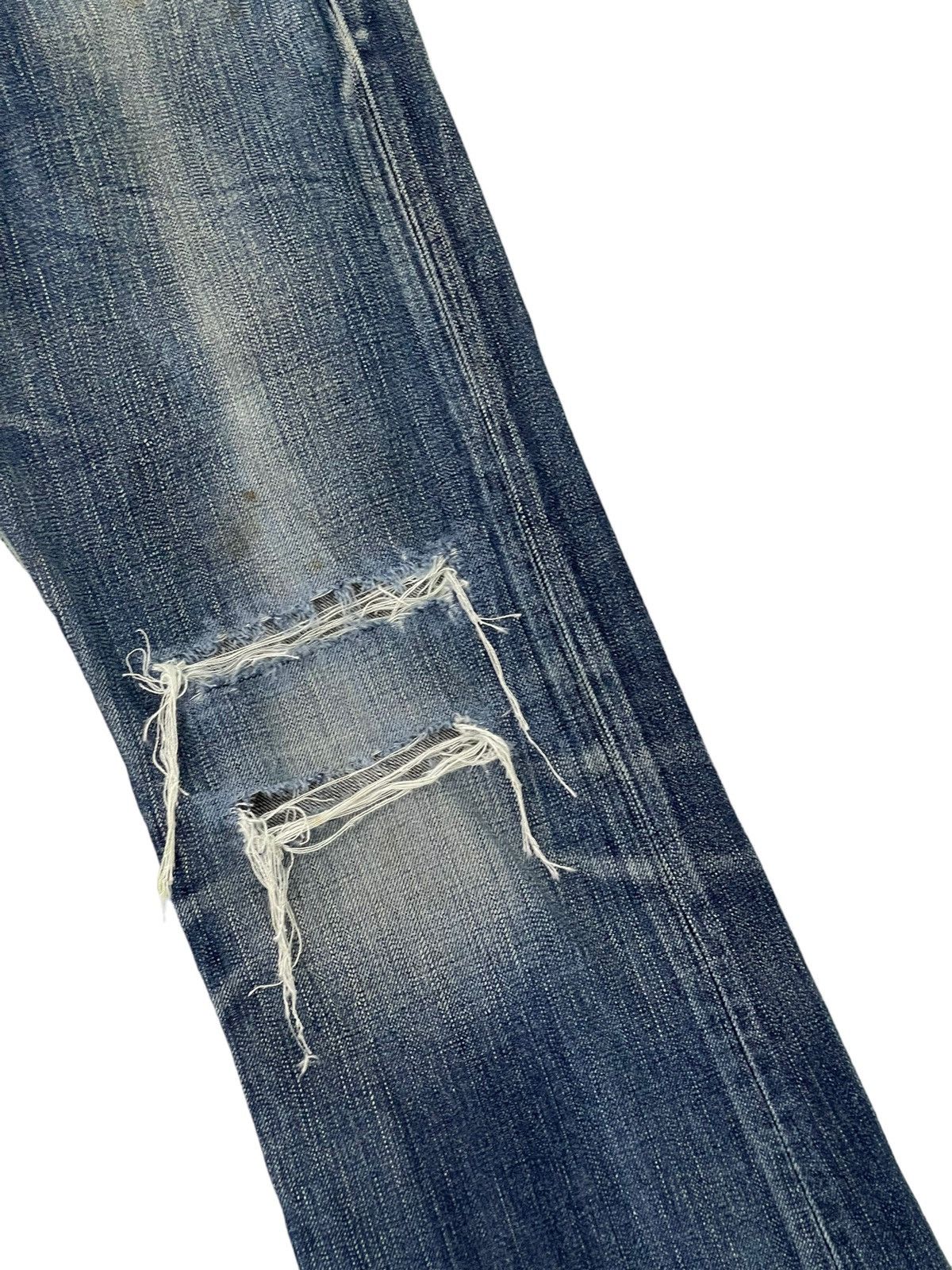 Edwin Flare Jeans Edwin Japan Faded Distress Boot Cut 7🟦9 Size US 32 / EU 48 - 7 Thumbnail
