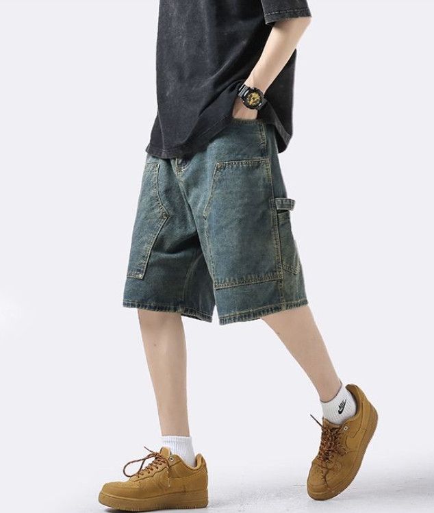 Japanese Brand Men's American Retro Loose Straight Leg Casual Denim Shorts Size US 32 / EU 48 - 3 Thumbnail