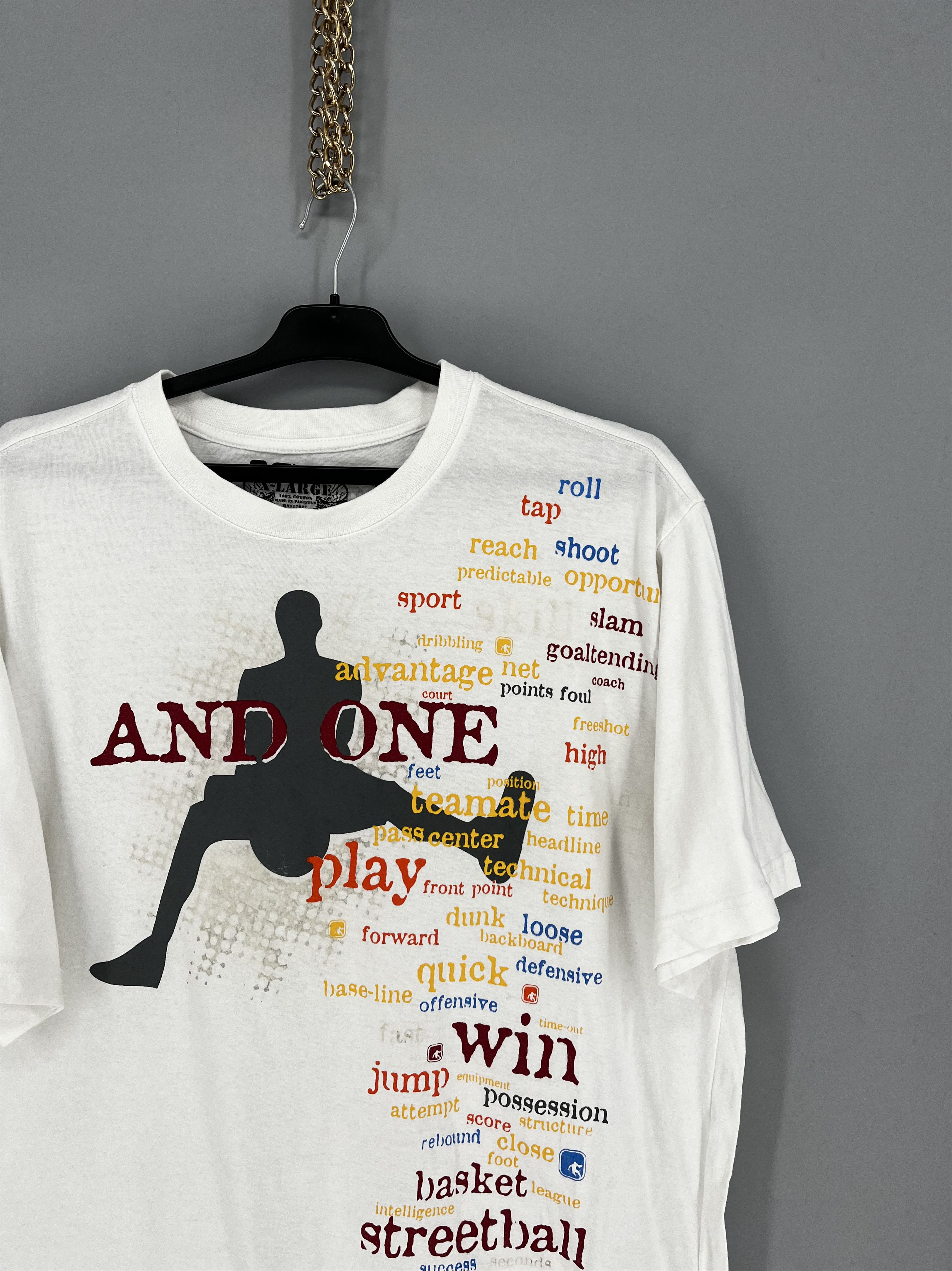 NBA And 1 One Basketball Graphic TShirt Men’s White Y2K 2000s Size US XL / EU 56 / 4 - 5 Thumbnail