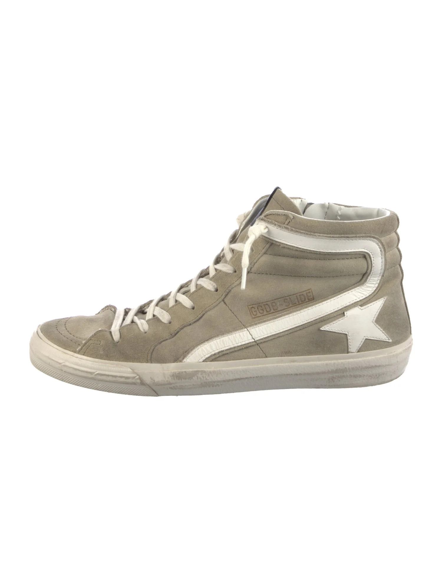Golden Goose o1w1db10425 Slide High Top Sneakers in Military Green/White Size US 10 / EU 43 - 1 Thumbnail
