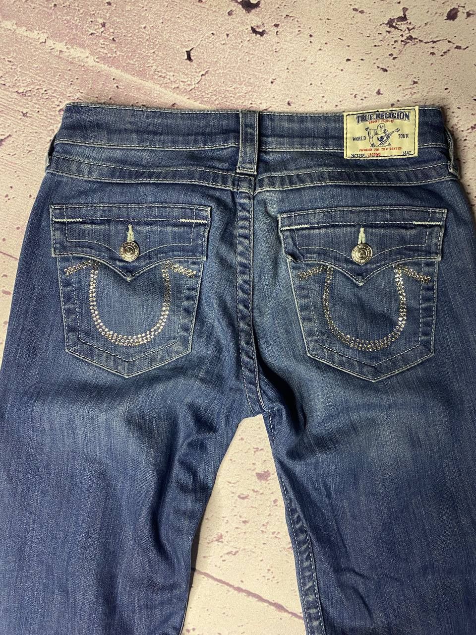 True Religion Womens Vintage True Religion jeans diamonds 💎 luxury legging Size 29" - 2 Thumbnail