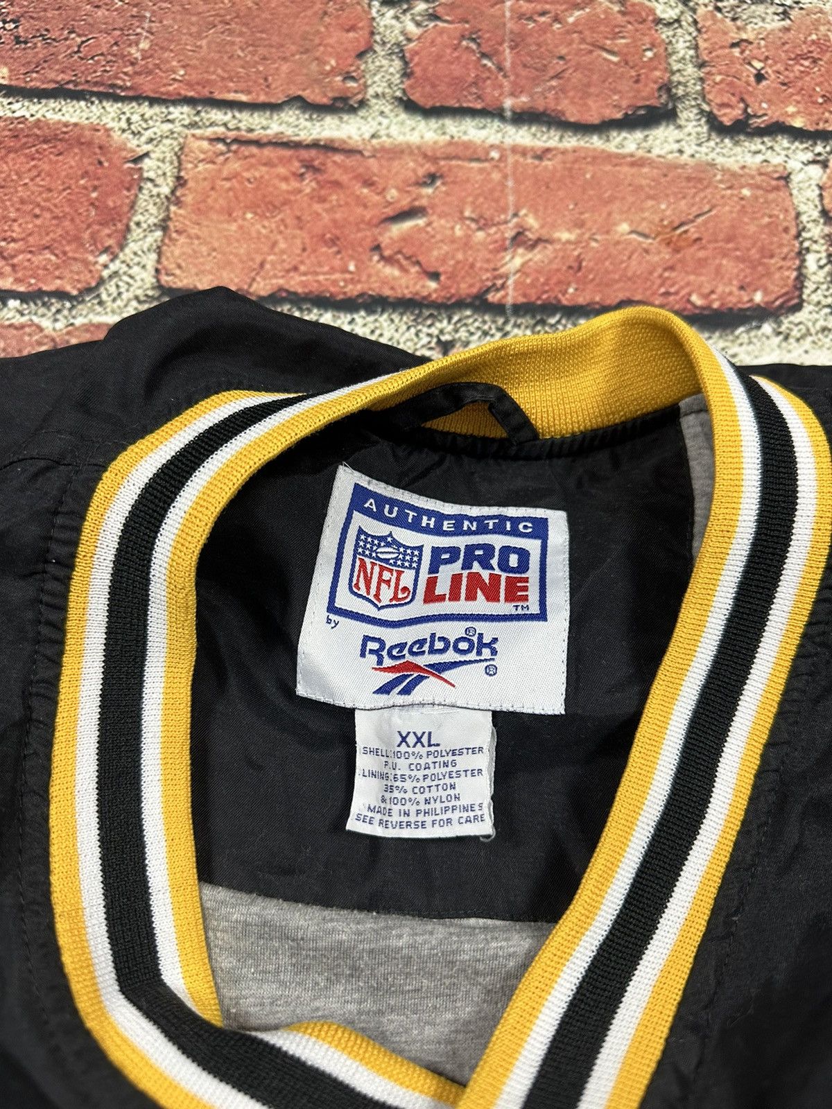 NFL × Reebok × Vintage Vintage Pittsburgh Steelers NFL Pro Line Windbreaker Jacket Size US XXL / EU 58 / 5 - 13 Thumbnail