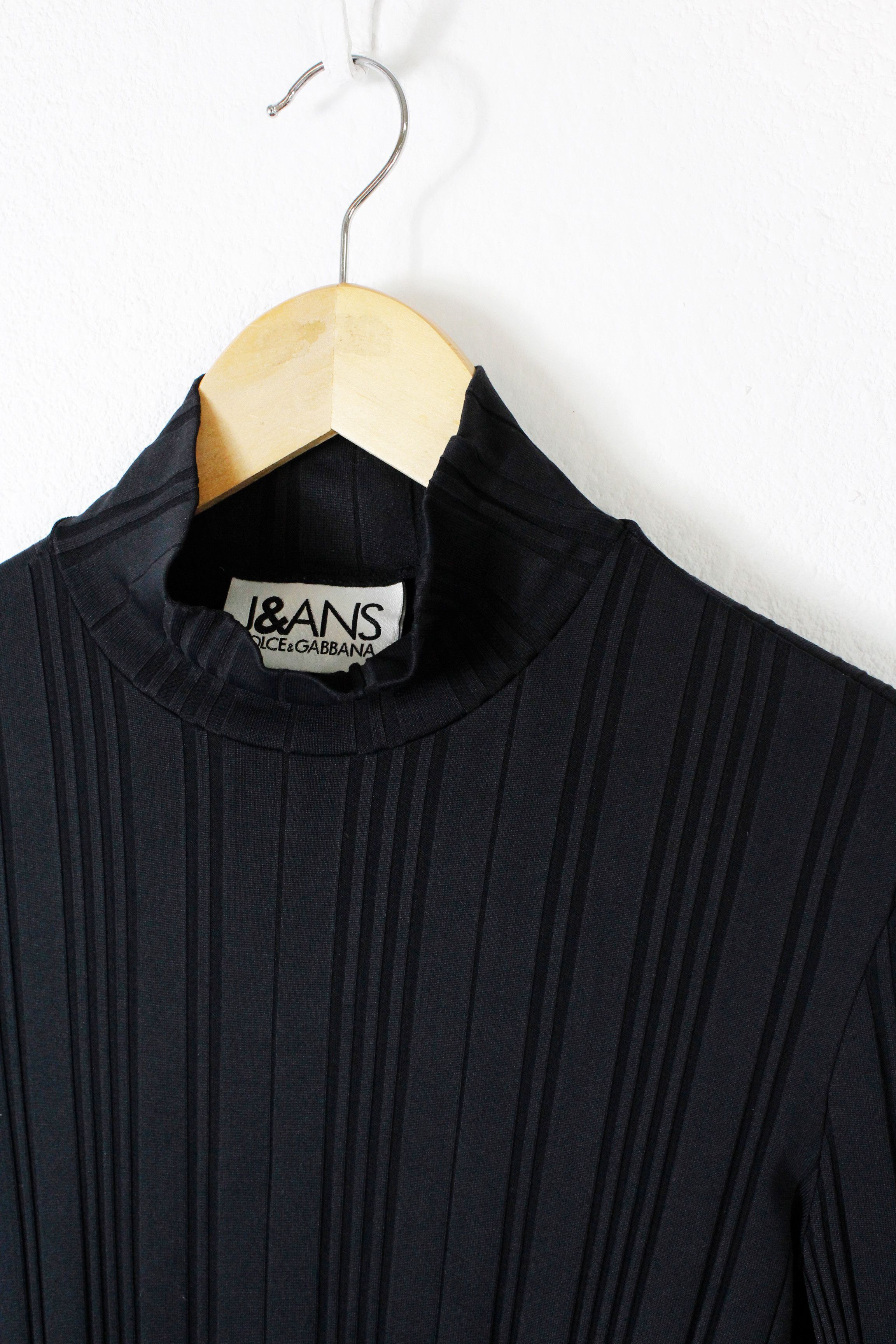 Dolce & Gabbana Womens Dolce & Gabbana Black Ribbed High Mock Neck Sweater Size M / US 6-8 / IT 42-44 - 3 Thumbnail