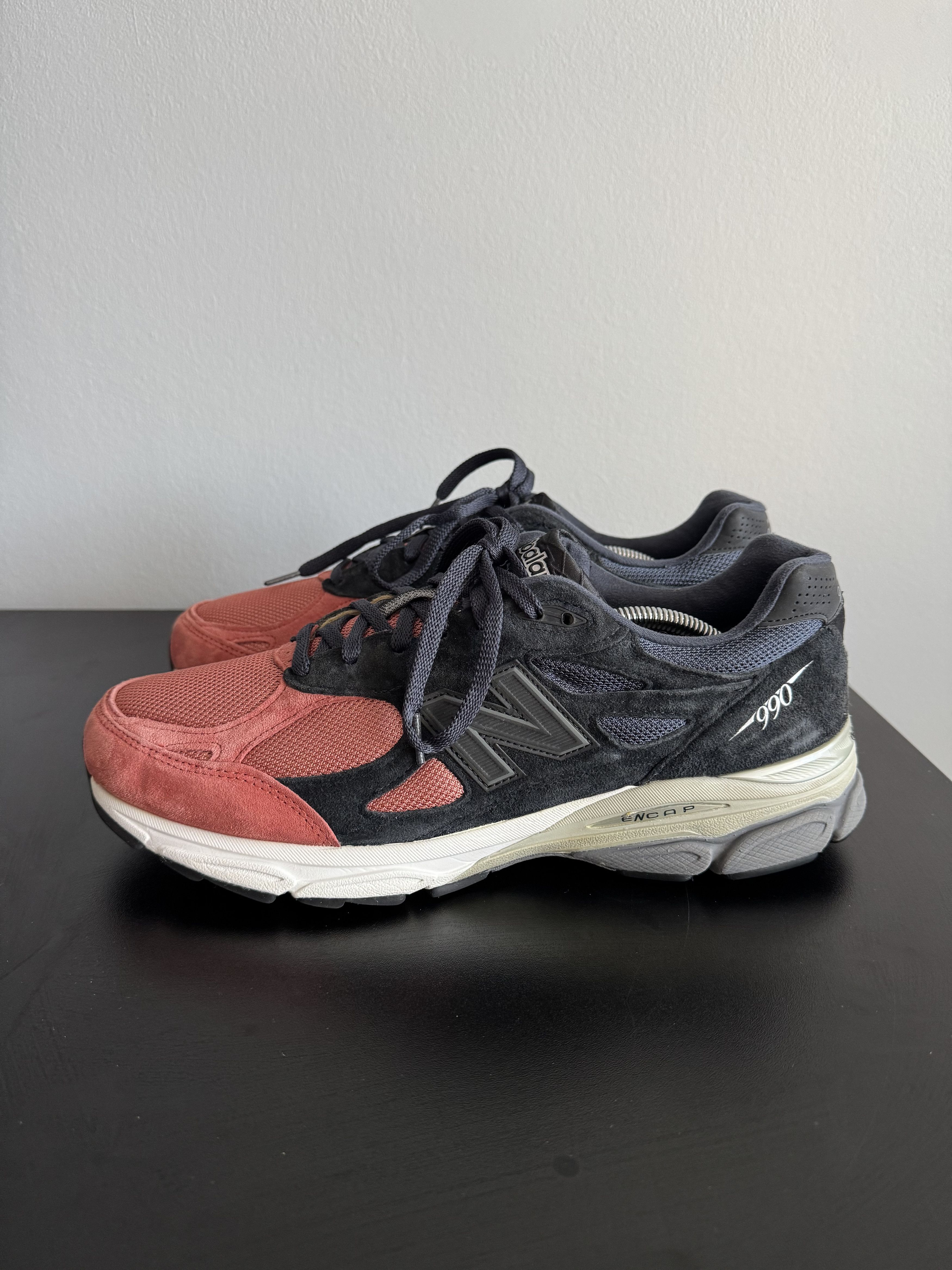New Balance 990v3 Salmon Toe Navy Pink Ronnie Fieg Kith 990