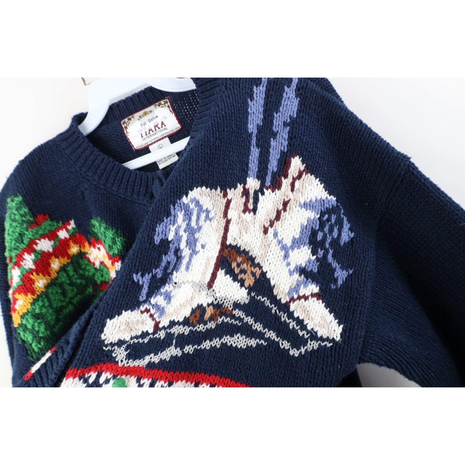 Vintage Vintage 90s Streetwear Heavy Christmas Cardigan Sweater Size L / US 10 / IT 46 - 8 Thumbnail