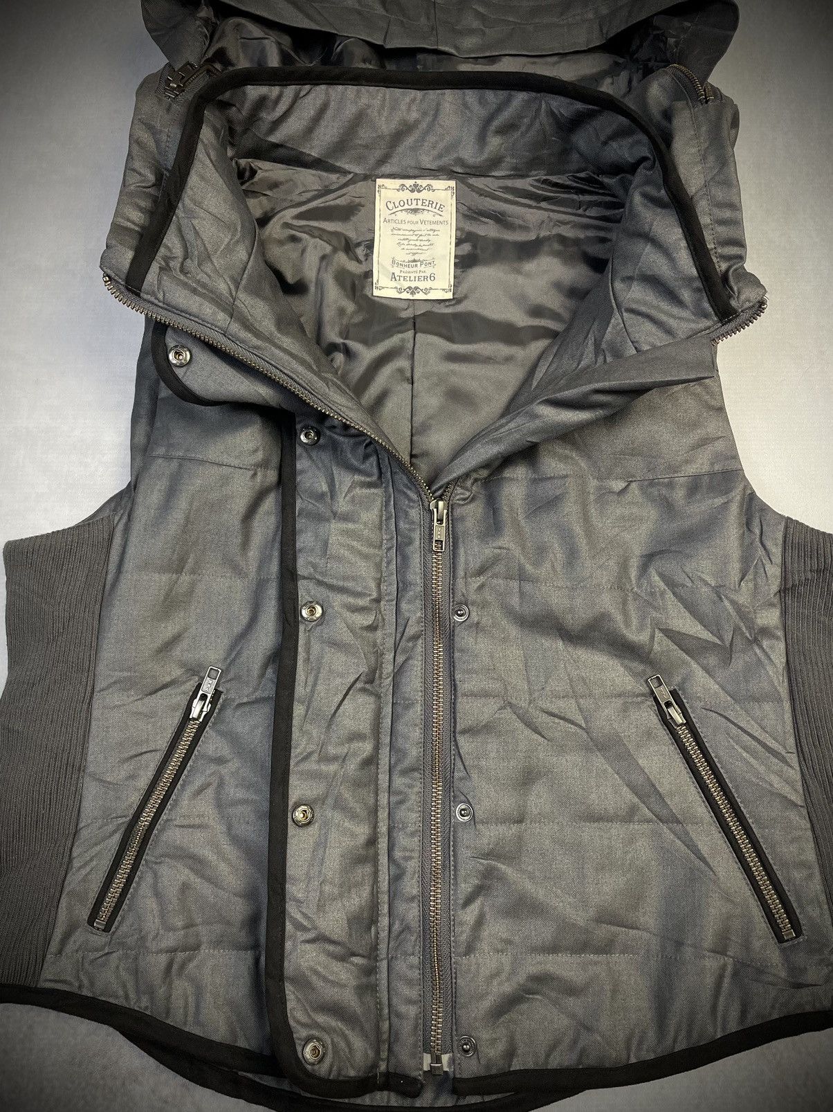 Le Grande Bleu (L.G.B.) 2000s Clouterie 🇯🇵 Bono Hooded Vest Size US S / EU 44-46 / 1 - 5 Thumbnail