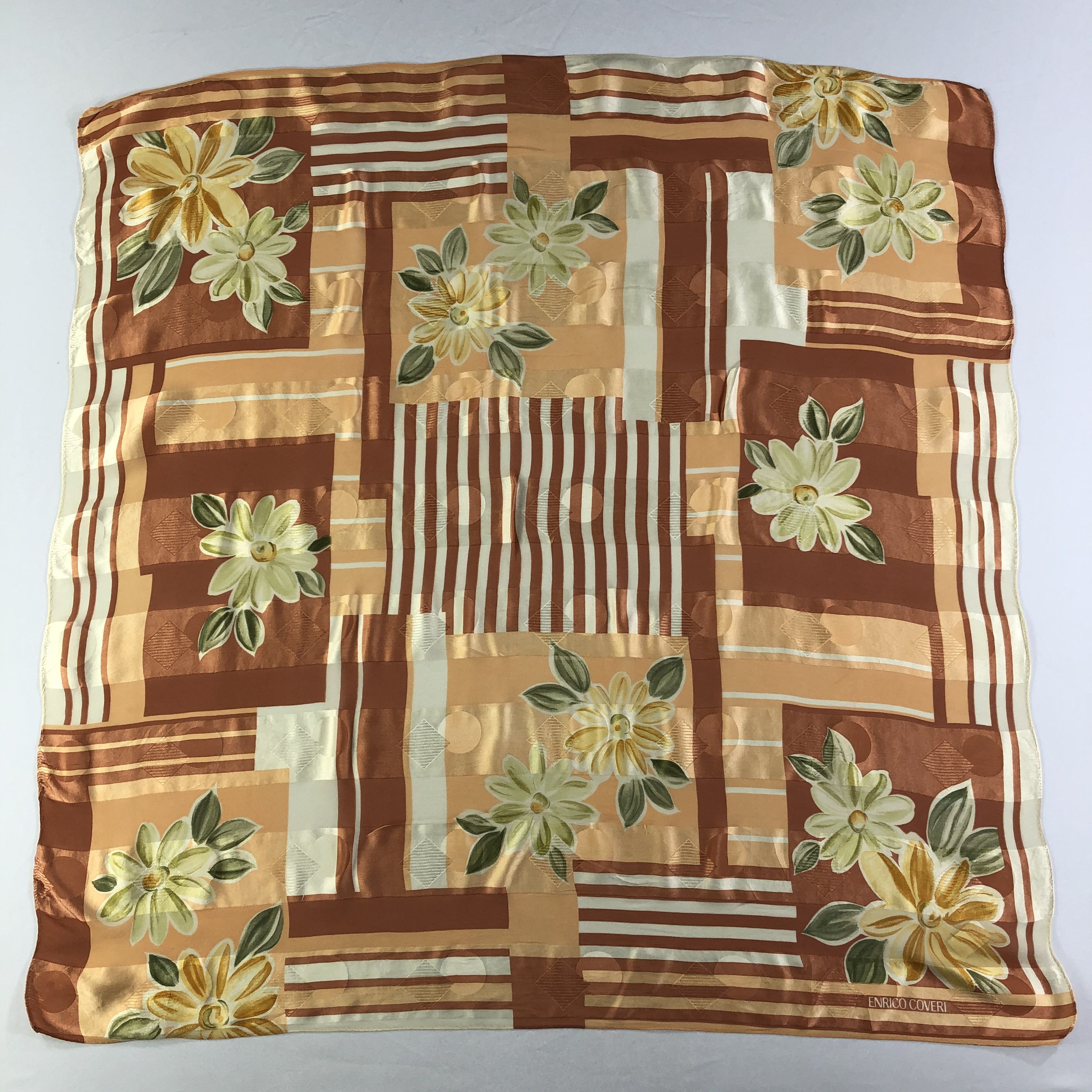 Enrico Coveri × Vintage Vintage Enrico Coveri Silk Scarf Size ONE SIZE - 2 Thumbnail