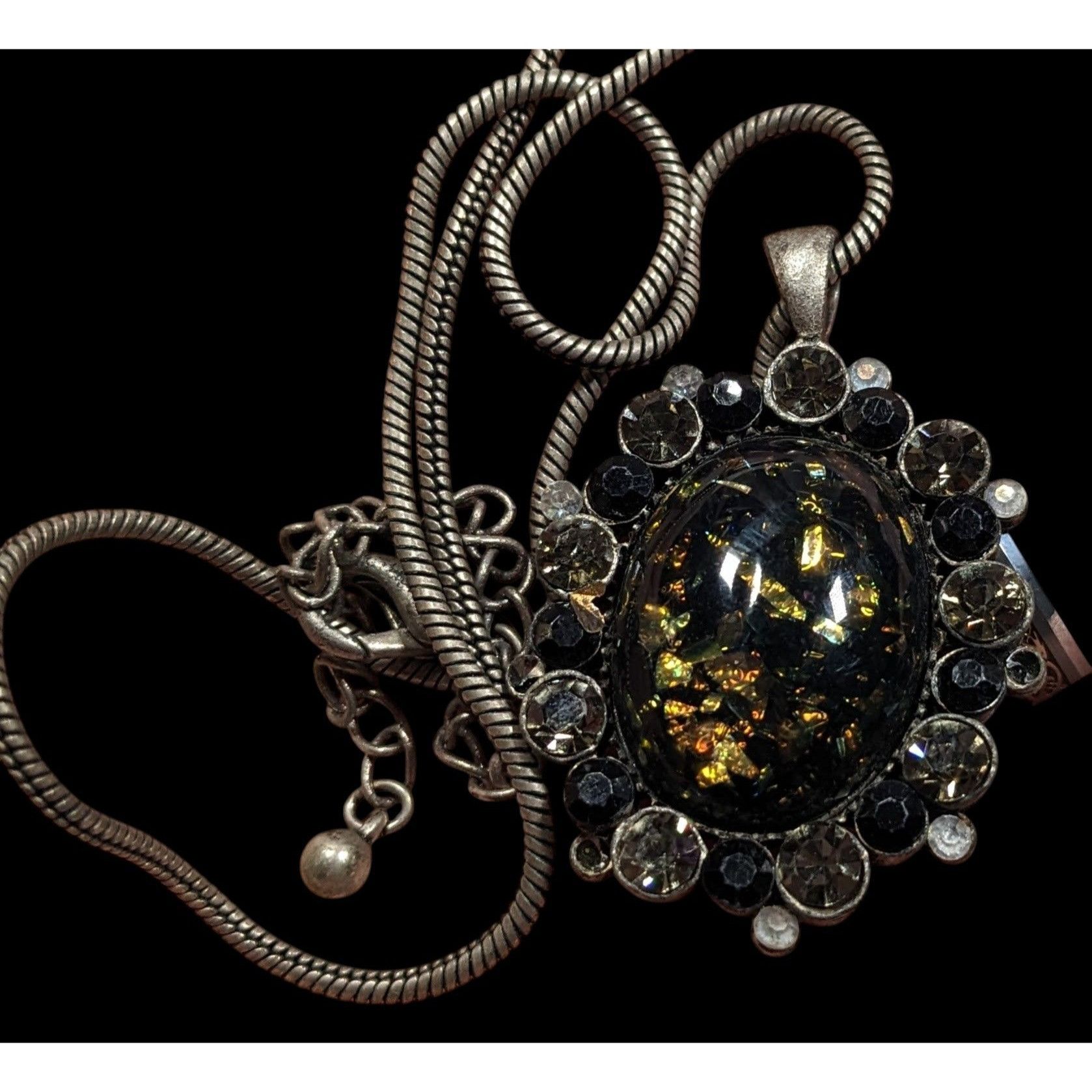 Other Gothic Victorian Style Faux Opal Pendant Necklace Size ONE SIZE - 8 Thumbnail