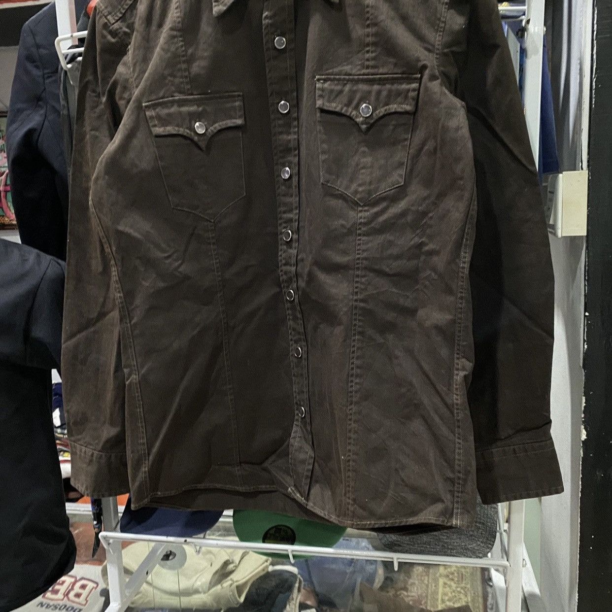 Katharine Hamnett London Vintage Katharine Hamnett London Brown Denim Western Shirt Size US L / EU 52-54 / 3 - 4 Thumbnail