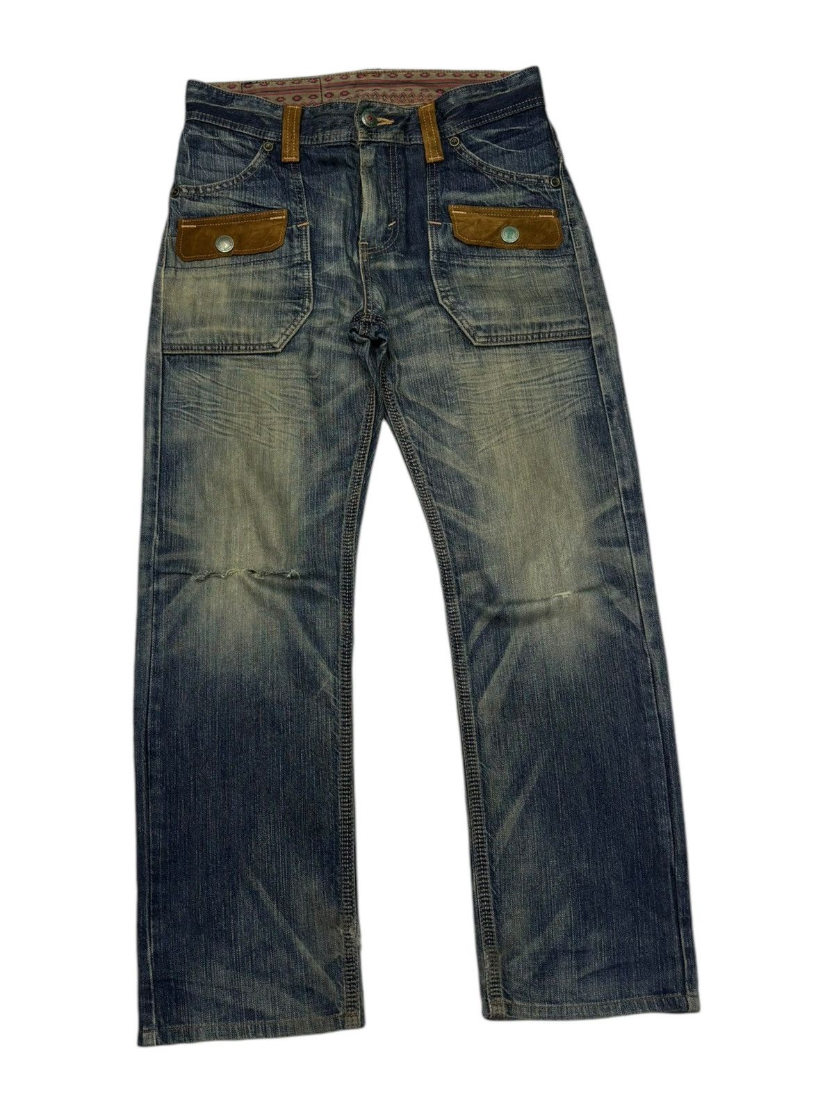Edwin EDWIN RUSTY BAGGY DISTRESSED DENIM JEANS Size US 33 - 3 Thumbnail