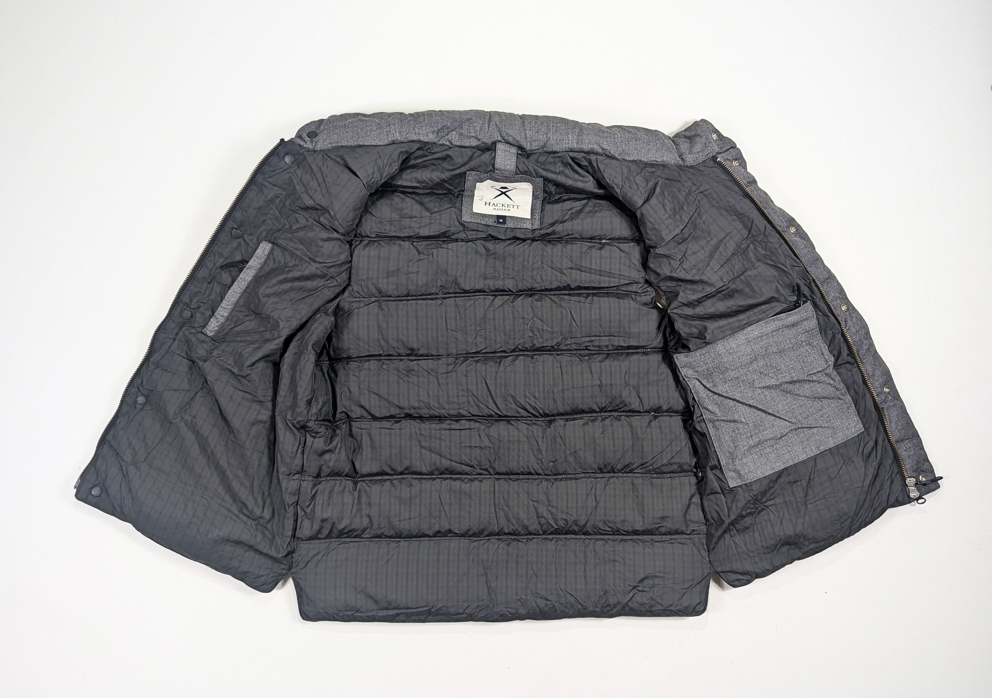 Hackett Hackett Mayfair Gray Wool Blend Puffer Gilet Vest Size M Size US M / EU 48-50 / 2 - 8 Thumbnail