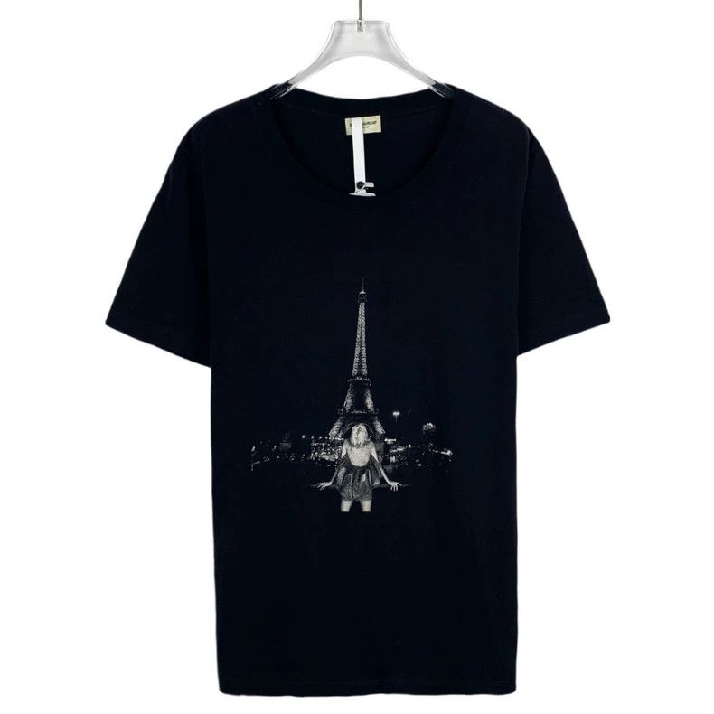 Saint Laurent Paris Saint Laurent size os Eiffel Tower printed crewneck black Size US M / EU 48-50 / 2 - 1 Thumbnail