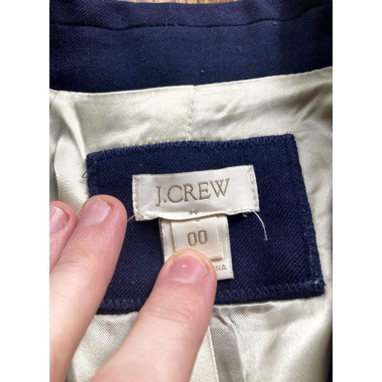 J.Crew J.CREW Womens Keating Blazer Size 00 Navy Blue Wool Blend Office Career Size XXS / US 00 / IT 34 - 5 Thumbnail