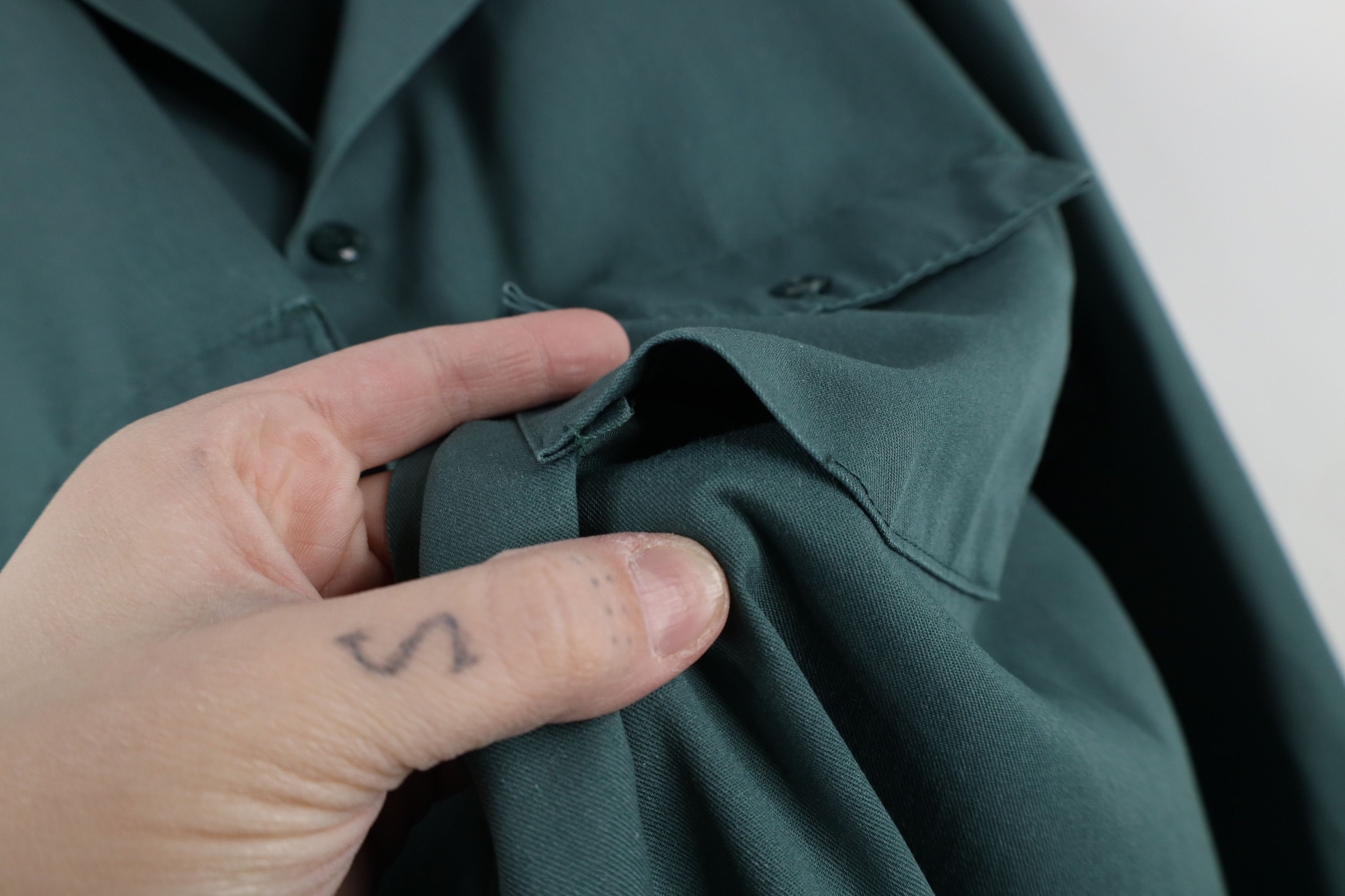 Dickies × Vintage Vintage 90s Dickies Workwear Button Shirt Green USA Size US M / EU 48-50 / 2 - 6 Thumbnail