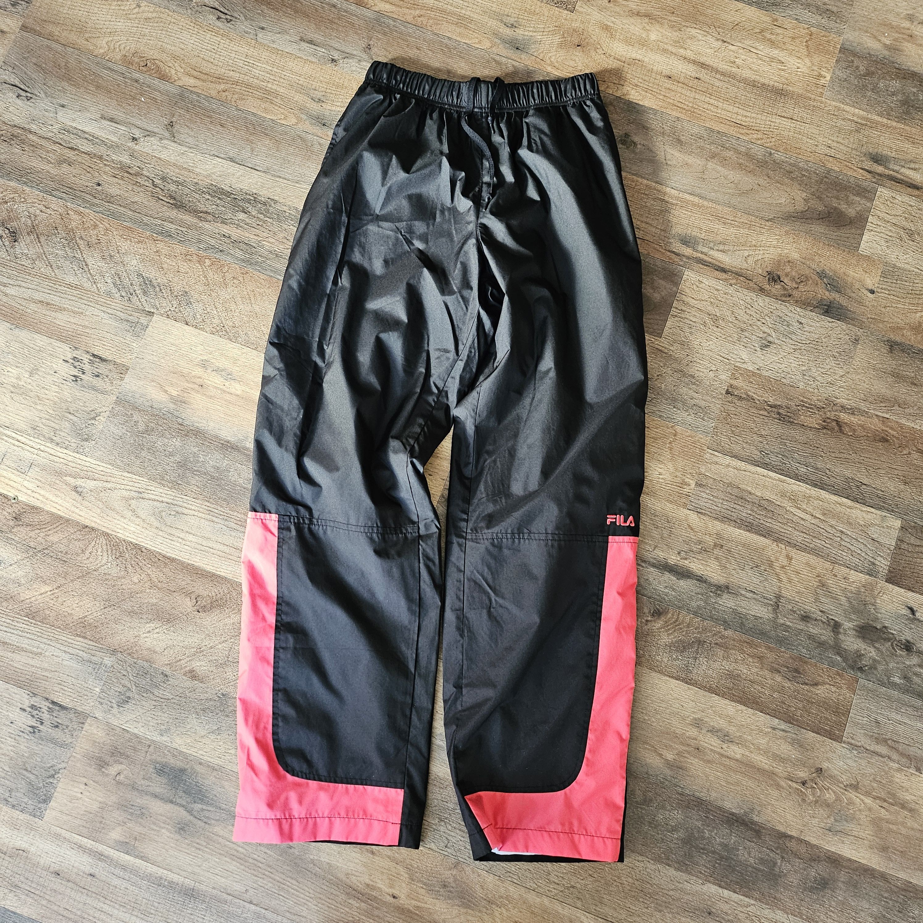 Fila × Vintage Vintage Fila Track Pants Black Straight Mesh Lined Size US 30 / EU 46 - 1 Thumbnail
