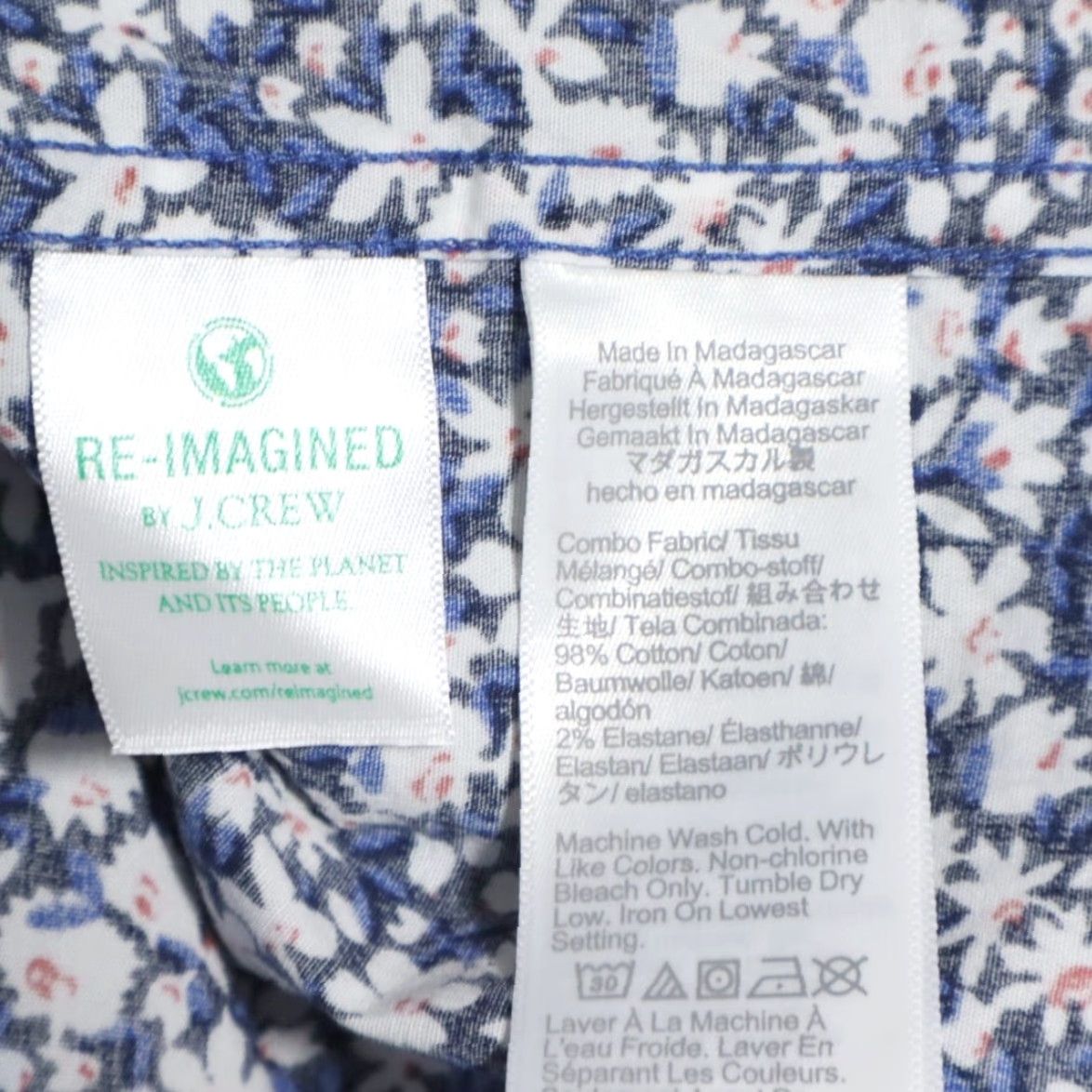 Vintage J Crew Flex Washed Ditzy Floral Button Down Shirt Blue Men's XL Shirt Size US XL / EU 56 / 4 - 7 Thumbnail