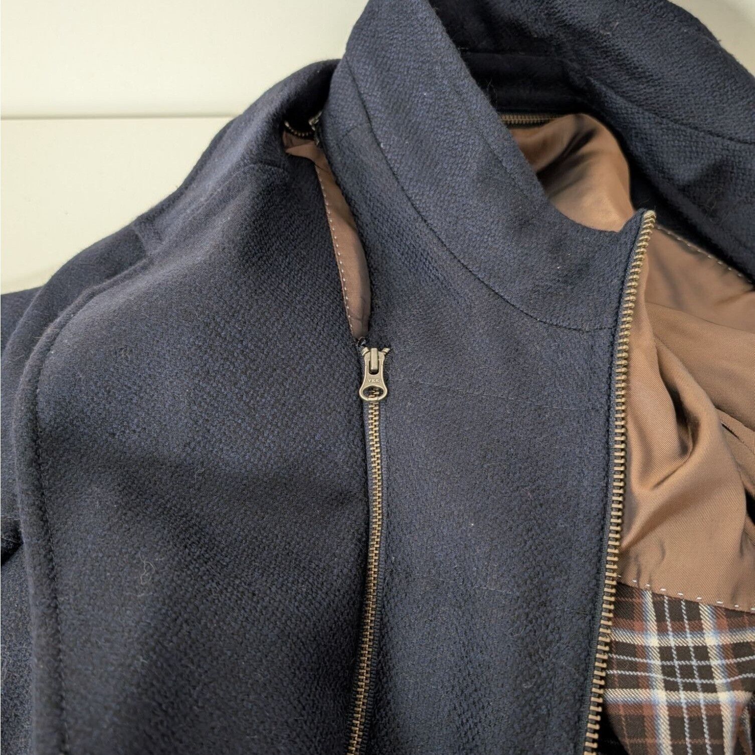 Designer Kroon Wool Cashmere Ritchie Hybrid Jacket Mens Size 44 Blue Size US M / EU 48-50 / 2 - 8 Thumbnail