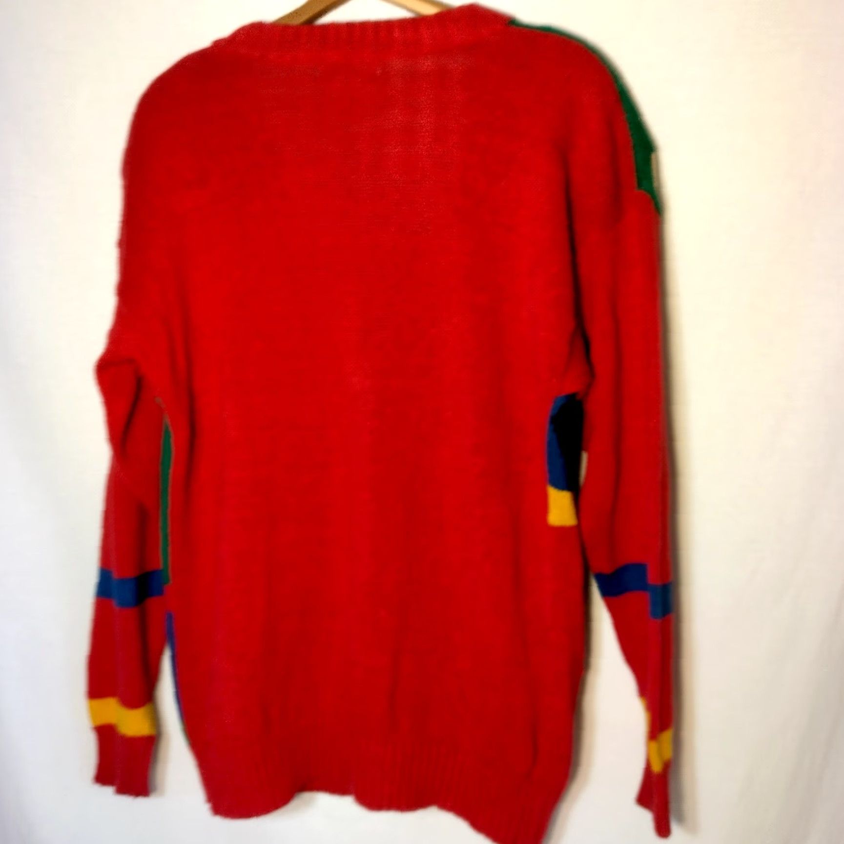 Vintage VINTAGE P. Galli Women's Cardigan Sweater Knit Long Sleeve V-Neck Casual Golf Football Tennis Red S Size S / US 4 / IT 40 - 2 Thumbnail