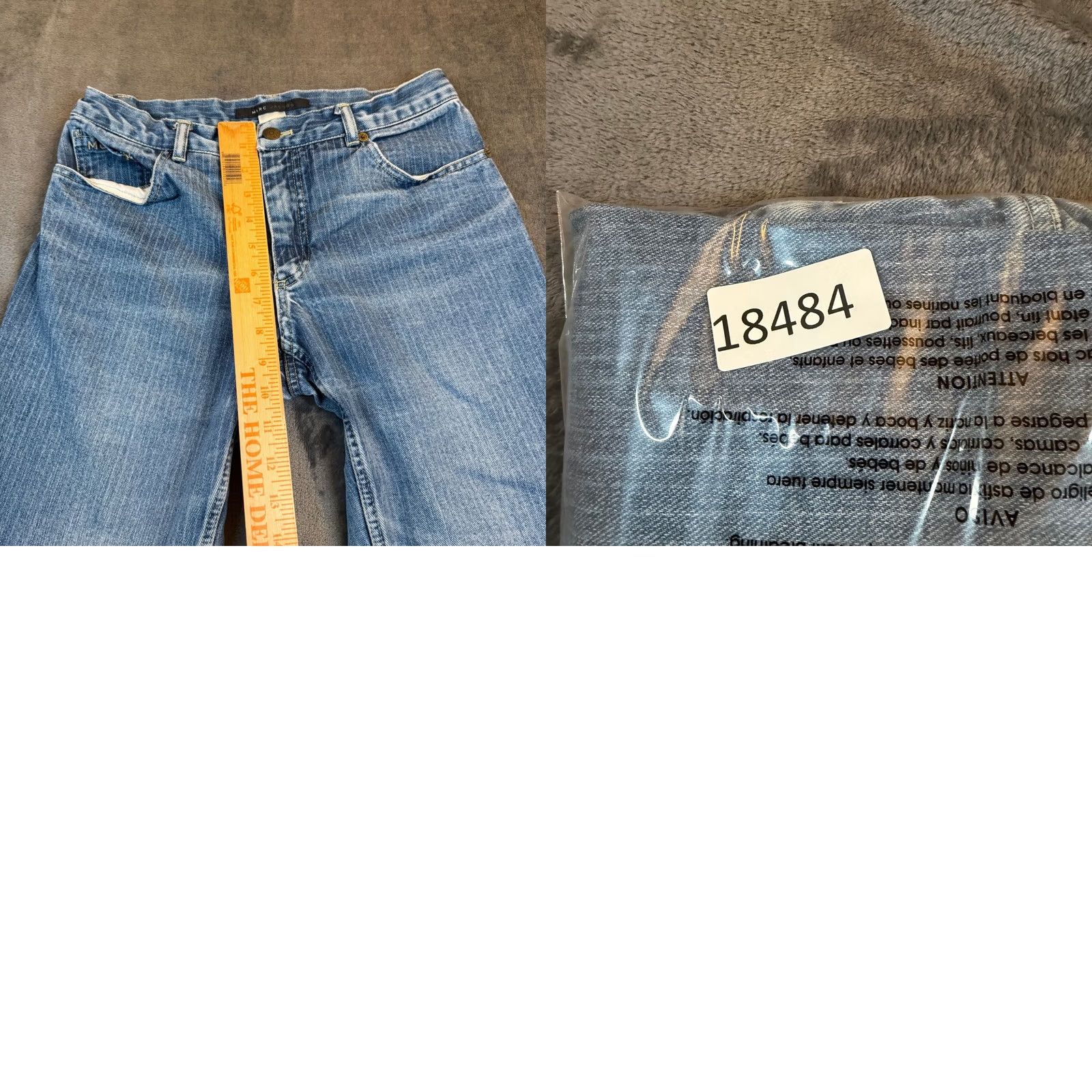 Marc Jacobs Marc Jacobs Jeans Pinstripe Straight 5-Pocket Denim Cotton Button Fly Womens Size 8 Blue" Size 30" / US 8 / IT 44 - 8 Thumbnail