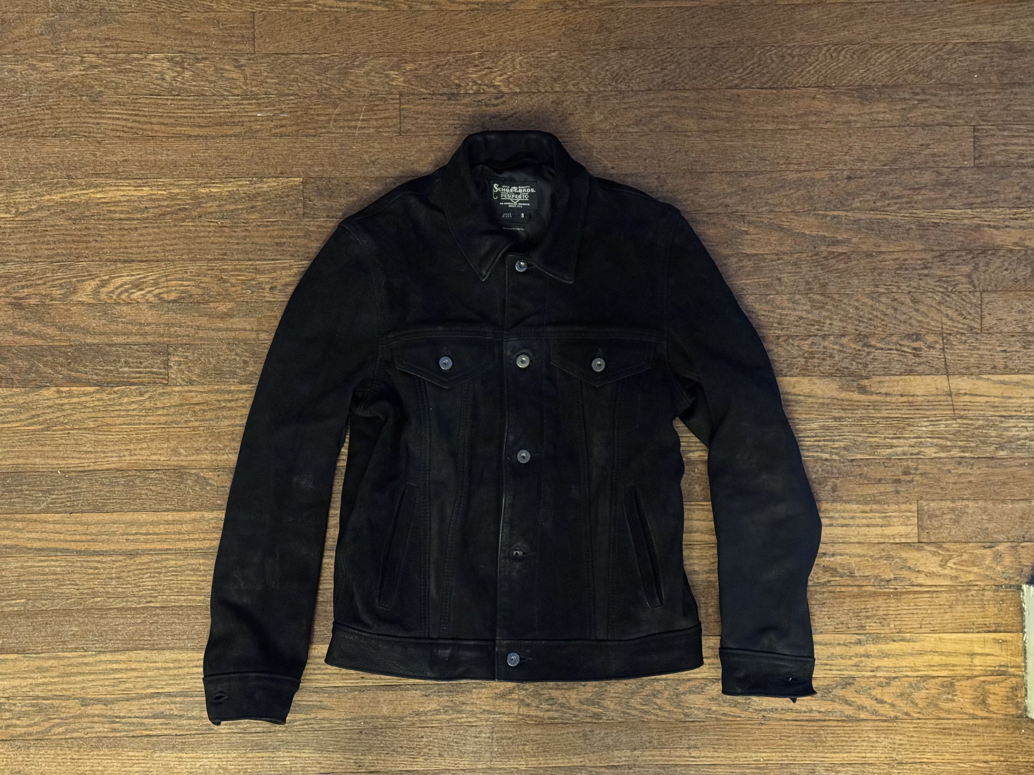 3sixteen × Schott 3sixteen x Schott Black Goatskin Type 3 Jacket Size US S / EU 44-46 / 1 - 7 Thumbnail