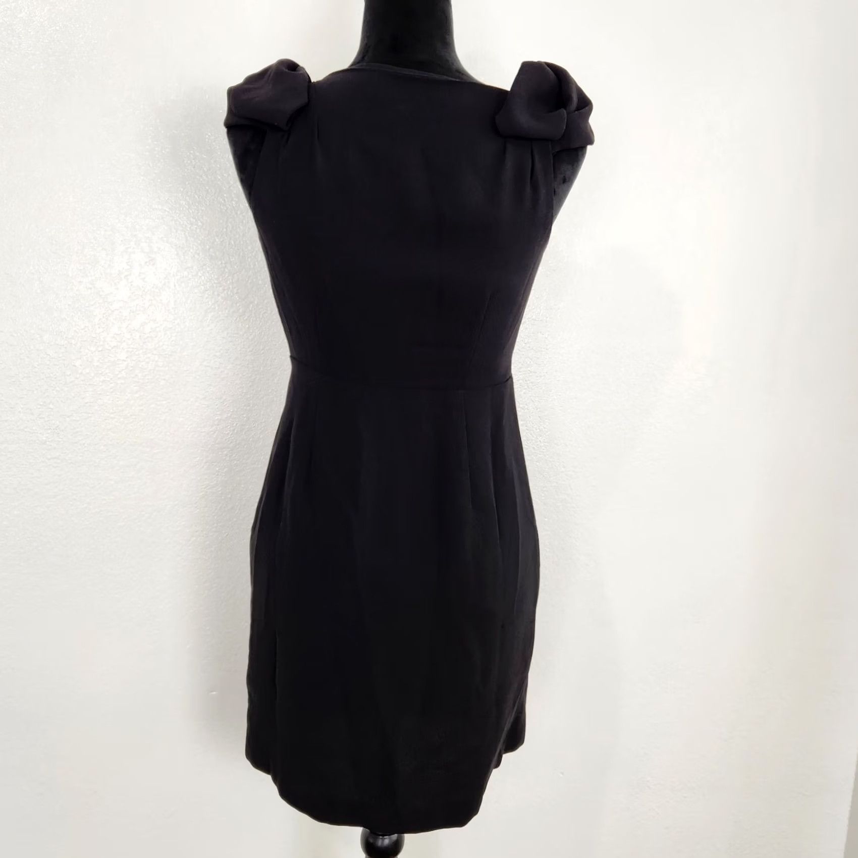 knee length a line dresses A-Line V-Neck Knee-Length Black Homecoming Dress with Beading US8 / Custom Color pht Color:White as Pics Paige Black and White Appliques Sleeve