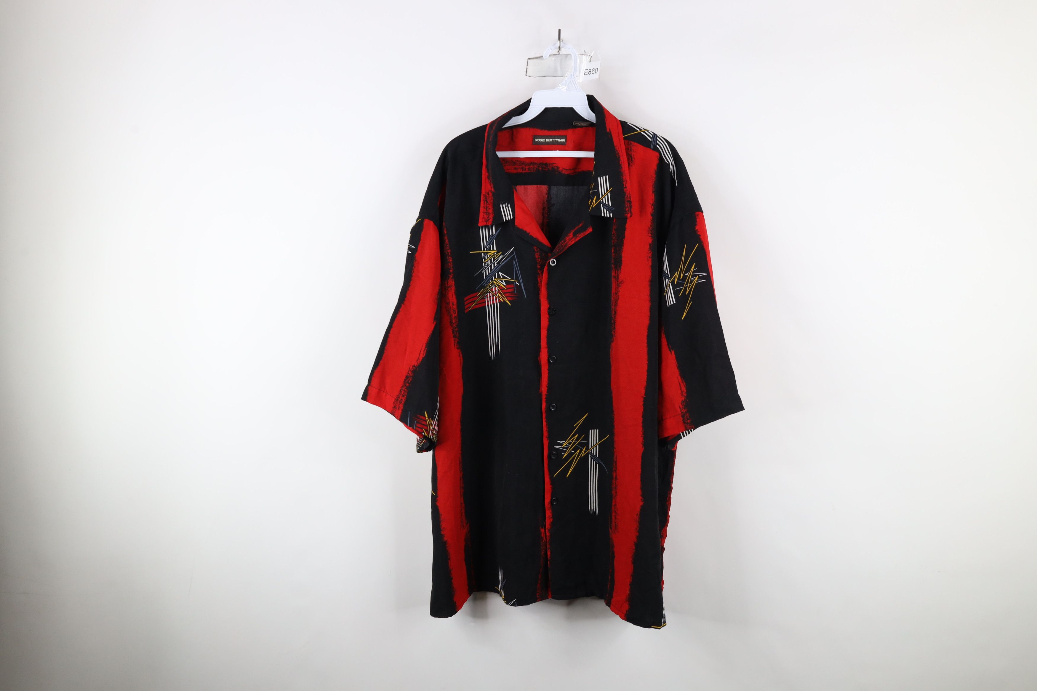 Vintage Vintage 90s Y2K Streetwear Geometric Bowling Button Shirt Size US XXL / EU 58 / 5 - 1 Thumbnail