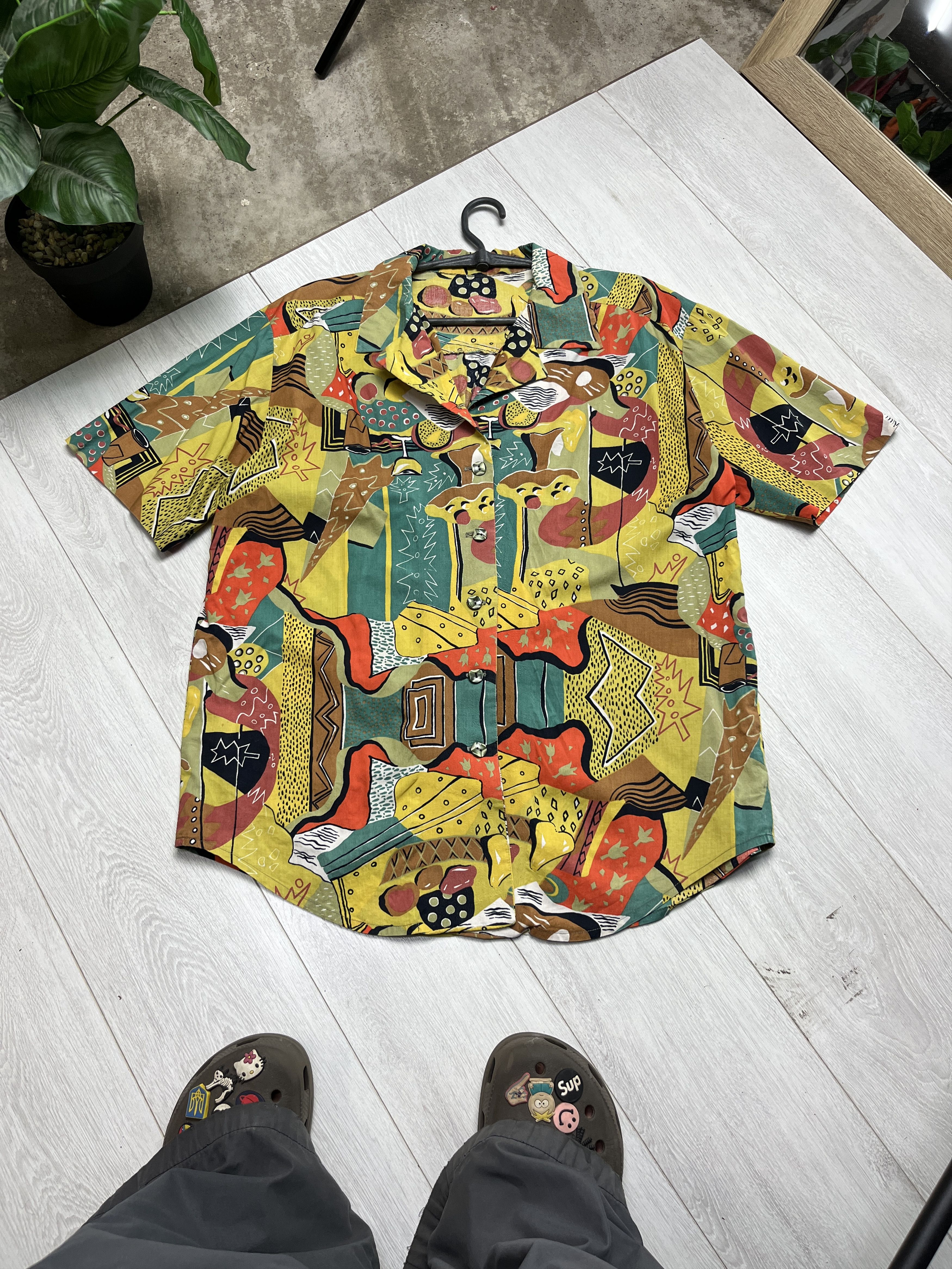 Other 1980s VINTAGE ABSTRACT MEMPHIS DESIGN BUTTON UP SHIRT - 798 Size US L / EU 52-54 / 3 - 1 Thumbnail