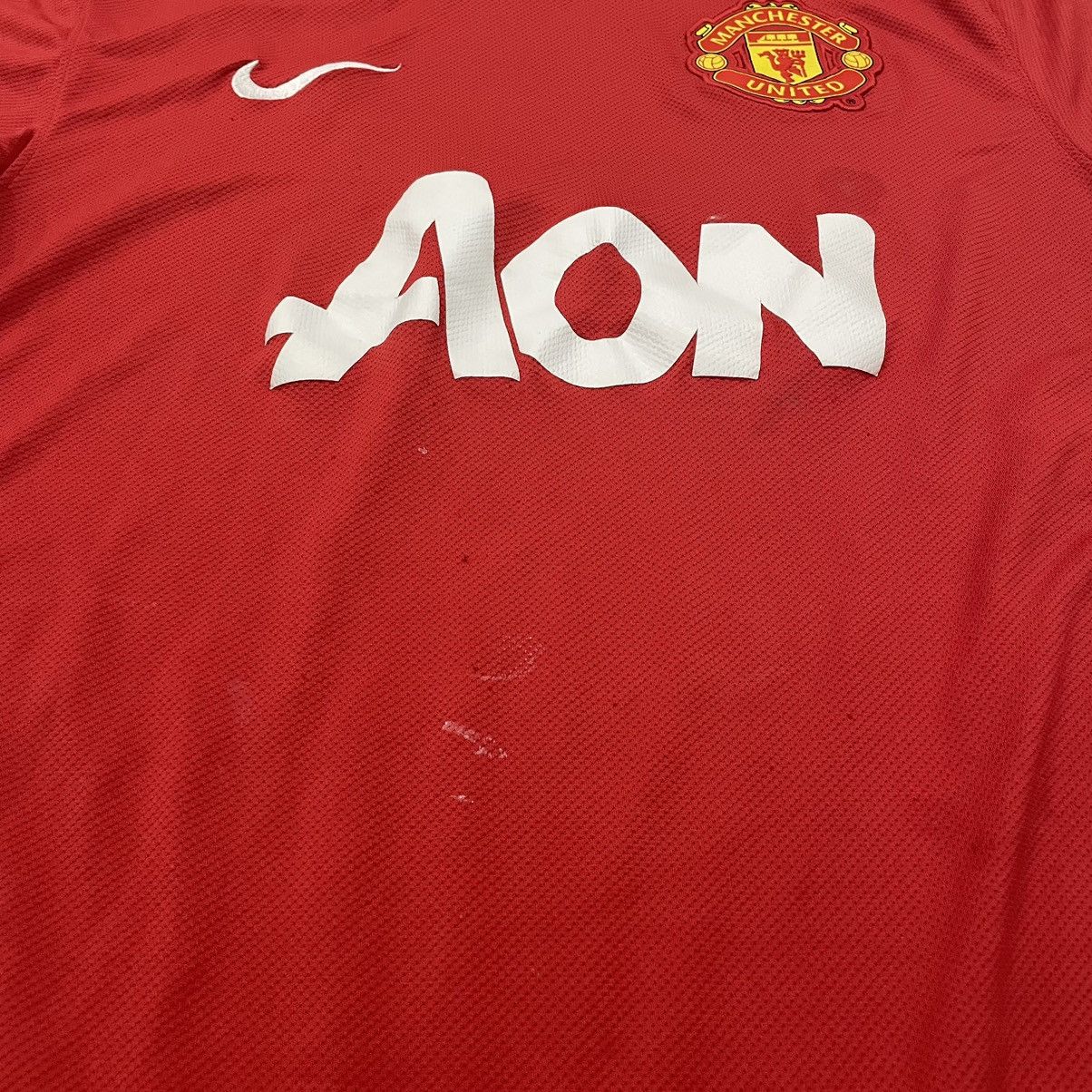 Nike Nike AON MANCHESTER UNITED shirt jersey tee RED MATCH WORN Size US L / EU 52-54 / 3 - 6 Thumbnail