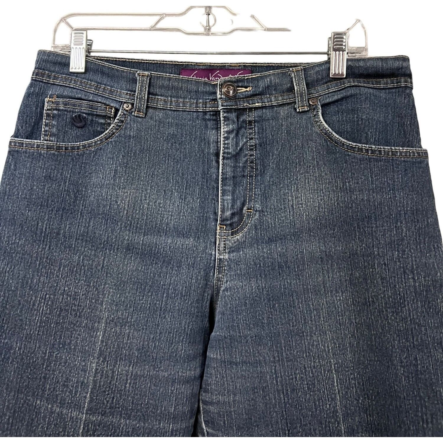 Gloria Vanderbilt Gloria Vanderbilt Amanda Womens Blue Denim Ankle Jeans Petit Size 32" / US 10 / IT 46 - 3 Thumbnail