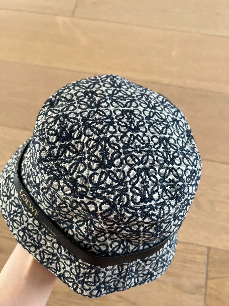 Loewe LOEWE size 57 Blue denim logo classic bucket hat Size ONE SIZE - 5 Thumbnail
