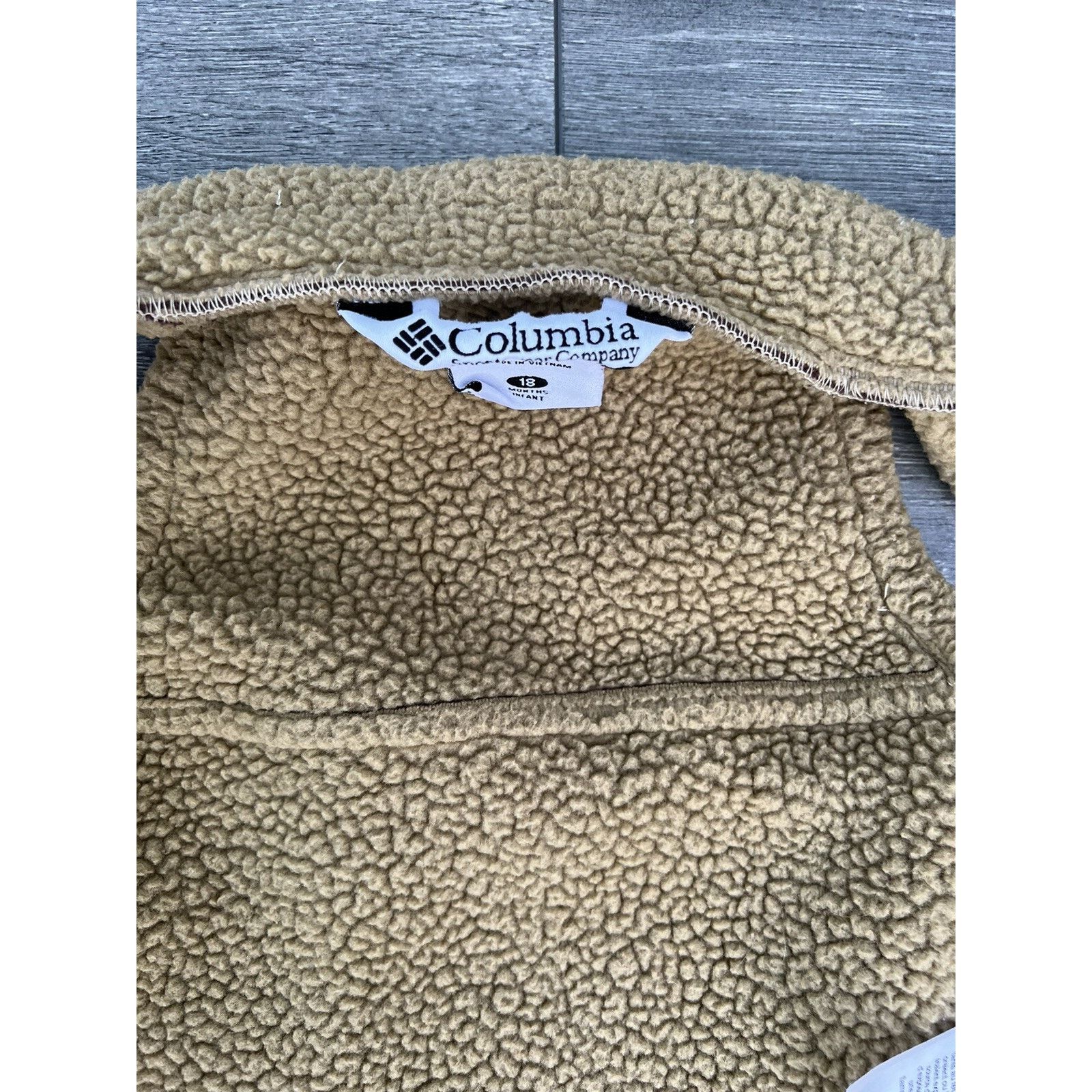 Columbia Columbia Brown Shearing Full-Zip Size 18 m Baby vest A000179 Size ONE SIZE - 5 Thumbnail