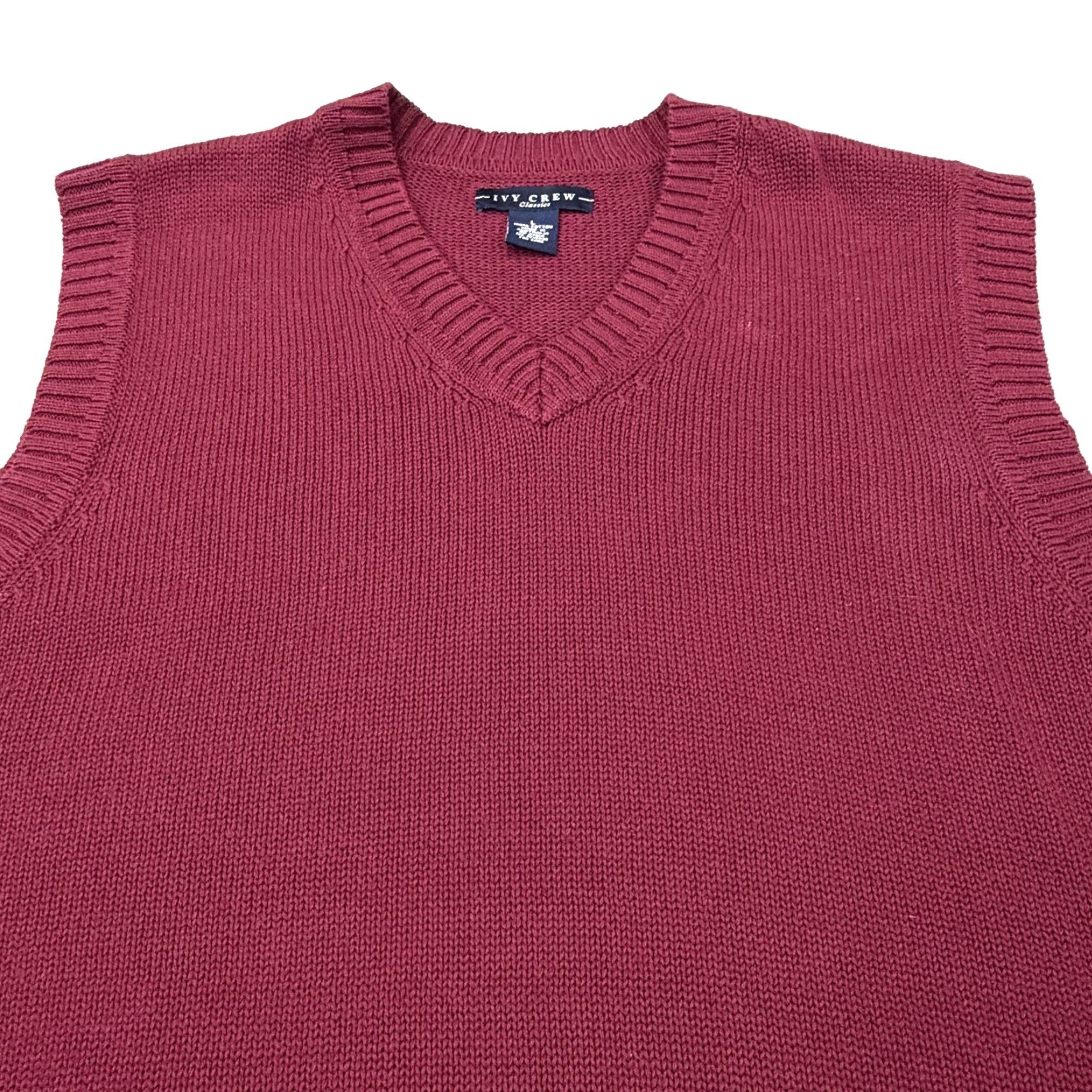 Vintage VINTAGE Ivy Crew Red Sweater Vest Australian Knit Men's L Cotton V-Neck Sleeveless Solid Knit 70s 80s Work Casual Business Womens Mens Size US L / EU 52-54 / 3 - 2 Thumbnail