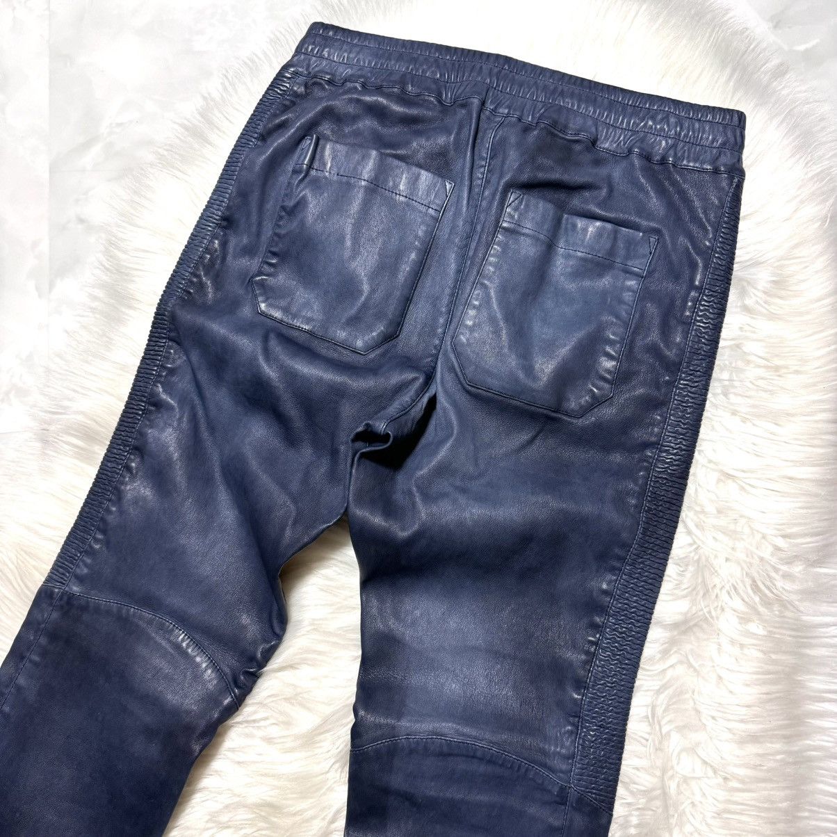 Balmain Balmain Homme Super Stretch Lamb Leather Biker Pants Size US 28 / EU 44 - 10 Thumbnail