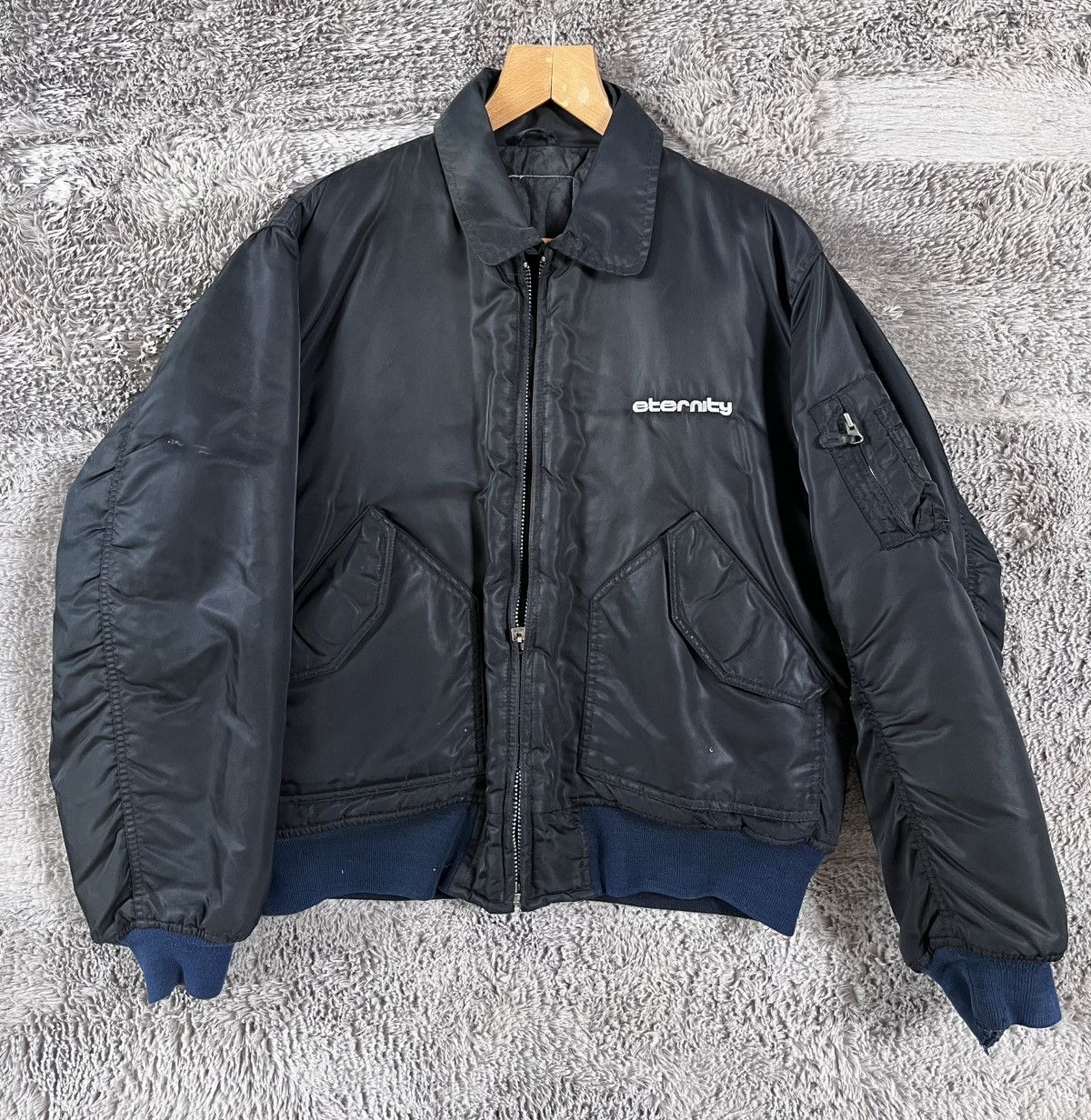 Unknown London 1992 Eternity Magazine MA-2 Rave Rare UK Bomber Jacket Size US M / EU 48-50 / 2 - 1 Thumbnail