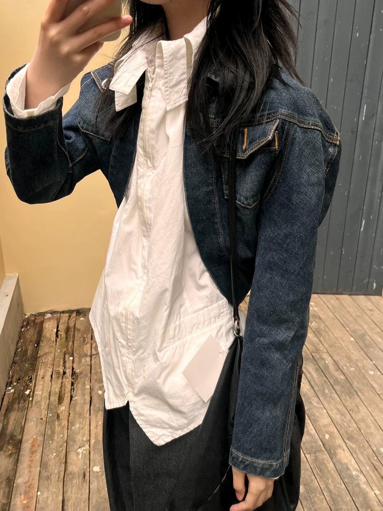 Comme des Garcons Comme Des Garcons Cropped Half Arc Denim Top Size S / US 4 / IT 40 - 1 Thumbnail