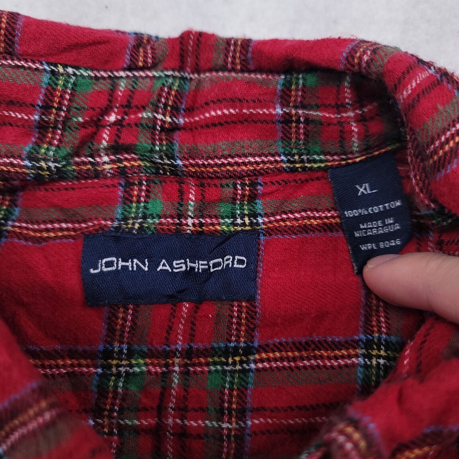 John Ashford John Ashford Tartan Flannel Button Up Shirt Mens Size XL Red Size US XL / EU 56 / 4 - 3 Thumbnail