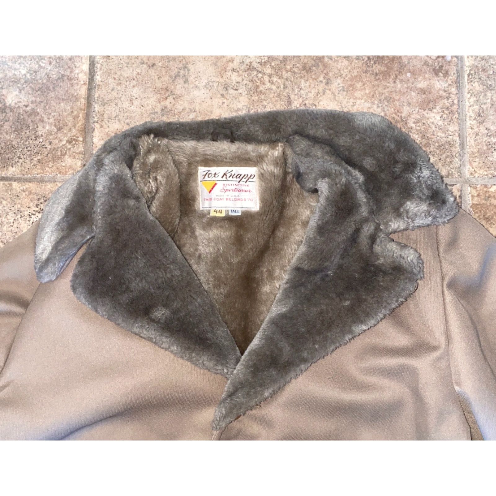 Vintage VINTAGE Fox Knapp Coat Mens Beige Fleece Lined Button Front Size 44 TALL Big & Tall Size US S / EU 44-46 / 1 - 4 Thumbnail