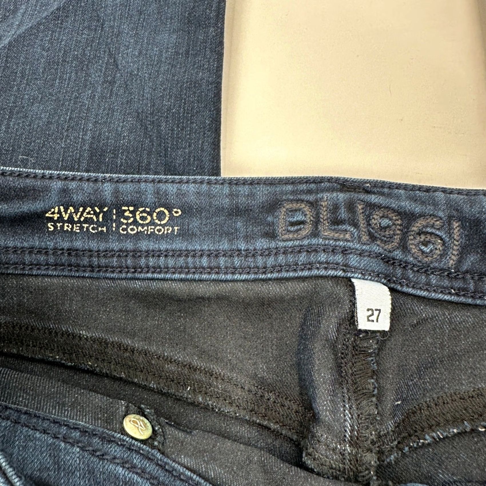 DL1961 VINTAGE DL1961 Emma Legging Jeans Womens 27 Dark Indigo 4-Way 360 Stretch Skinny Blue Size 27" / US 4 / IT 40 - 3 Thumbnail