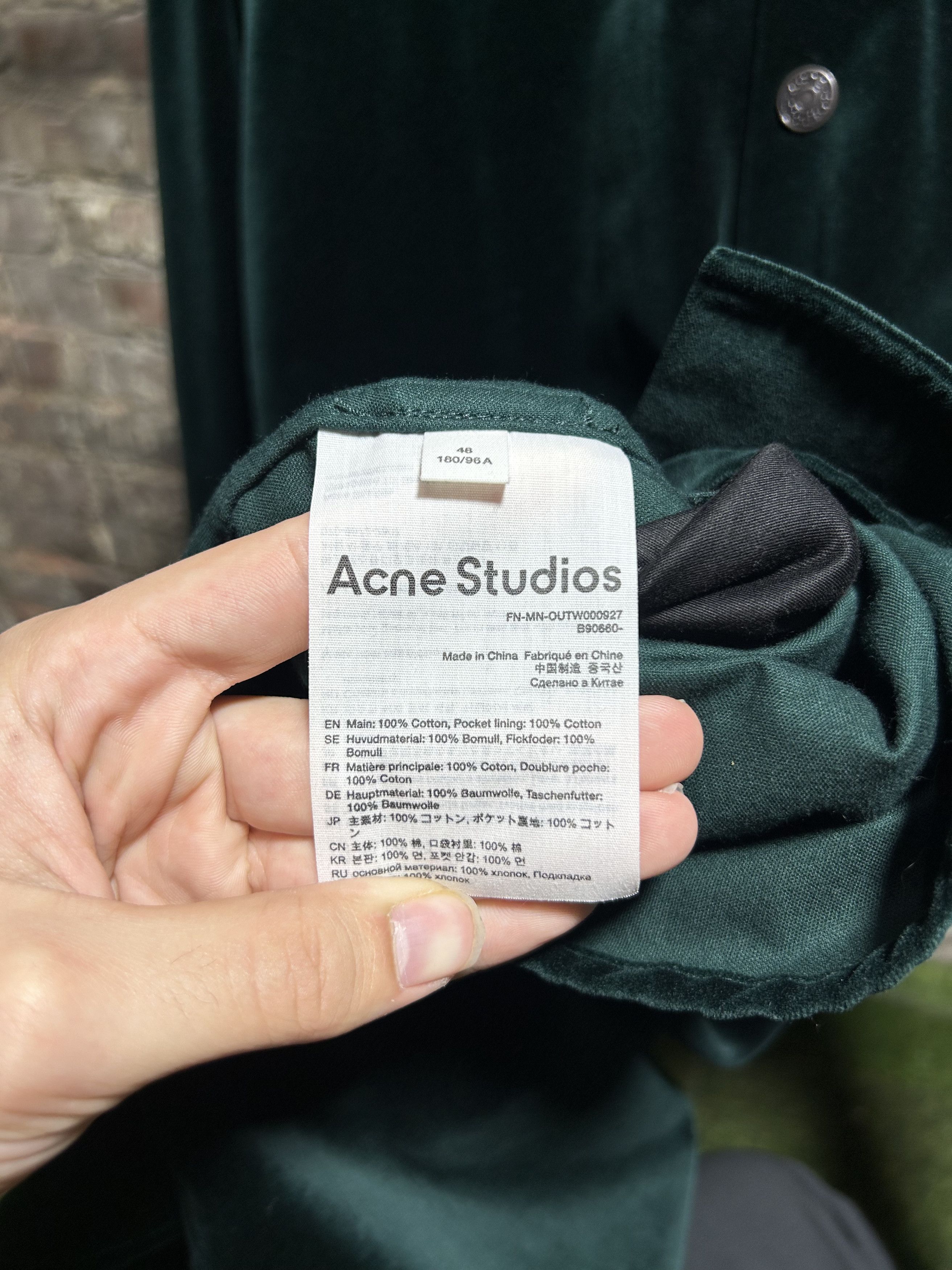 Acne Studios Acne Studios Velour Button Up Size US M / EU 48-50 / 2 - 4 Thumbnail