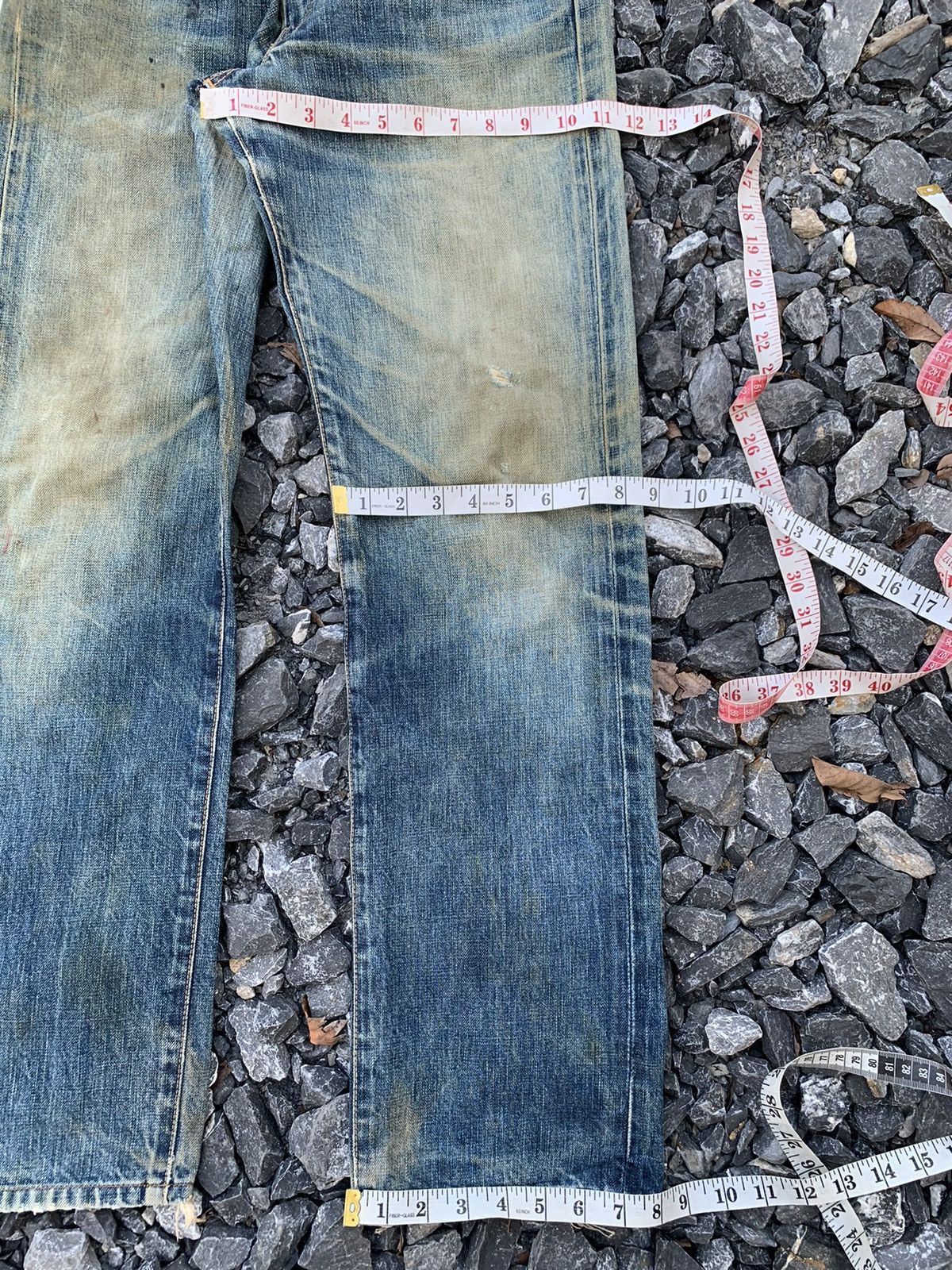 Edwin VINTAGE EDWIN 505SXXX MUDWASH RUSTY &FADED DISTRESSED DENIM Size US 29 - 20 Thumbnail