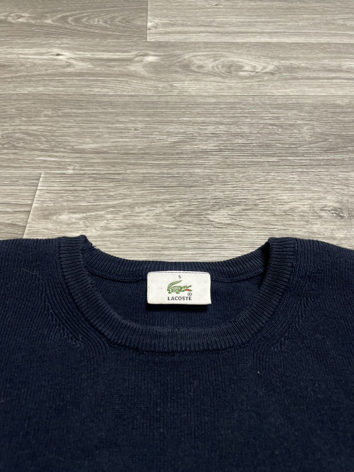 Lacoste Vintage Lacoste Navy Blue Cotton Sweater Size US L / EU 52-54 / 3 - 7 Thumbnail