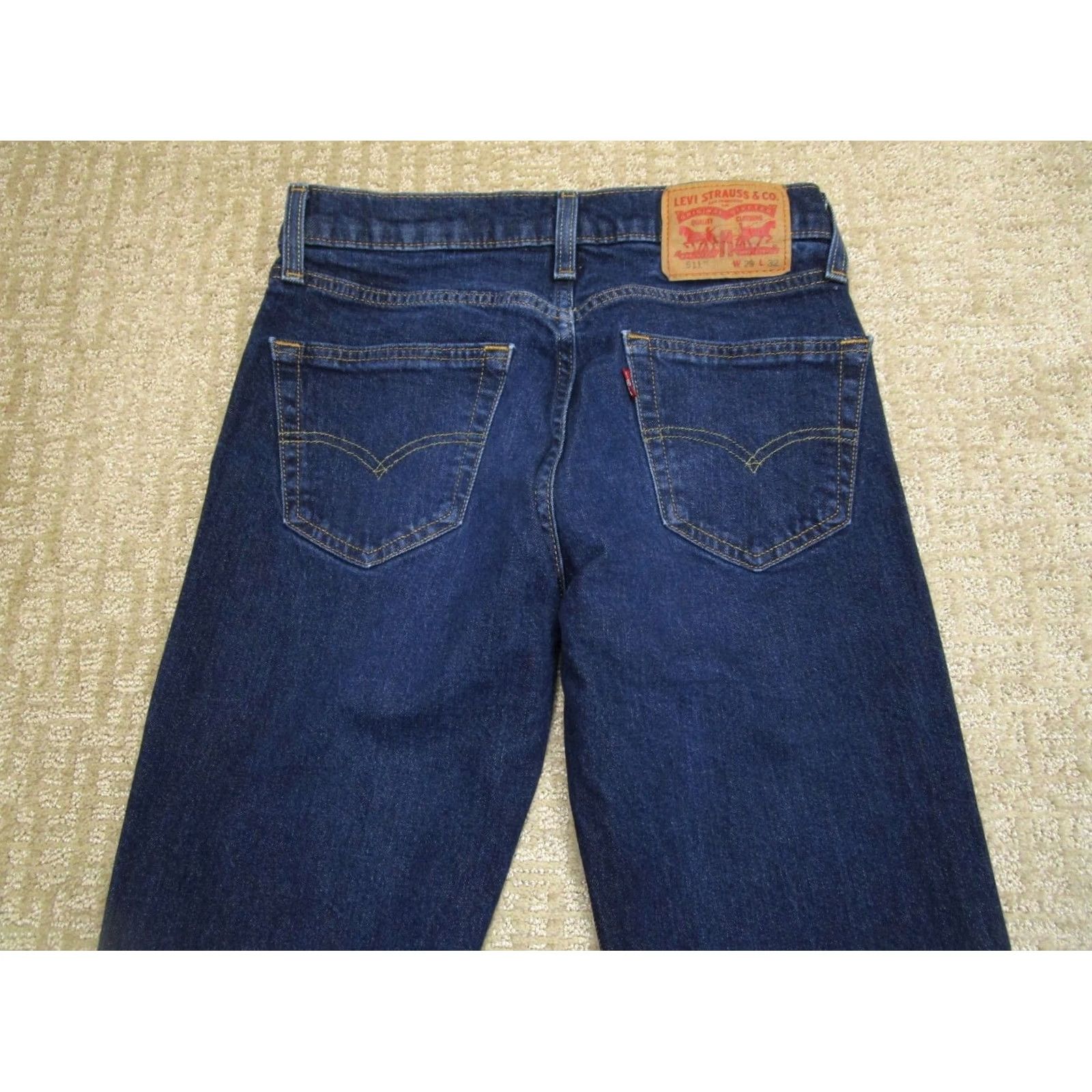 Levi's Levi's 511 Jeans Men 29x32 Blue Slim Straight Denim Stretch Pockets Logo 5-Pocket Style Regular Size Type Jeans Mens Size US 29 - 4 Thumbnail