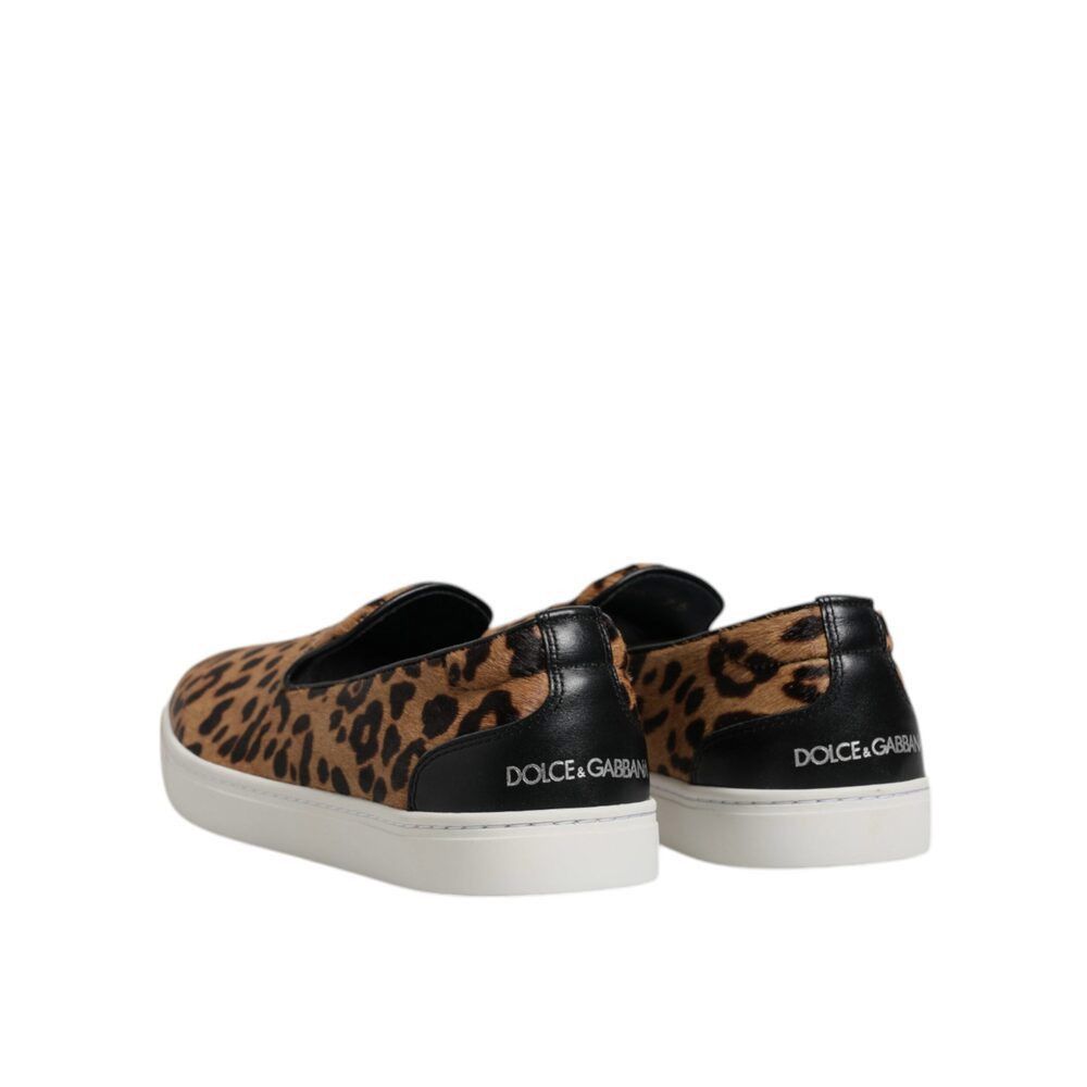 Dolce & Gabbana Dolce & Gabbana Brown Calfskin Fur Leopard Sneakers Shoes Size US 8.5 / EU 41-42 - 5 Thumbnail