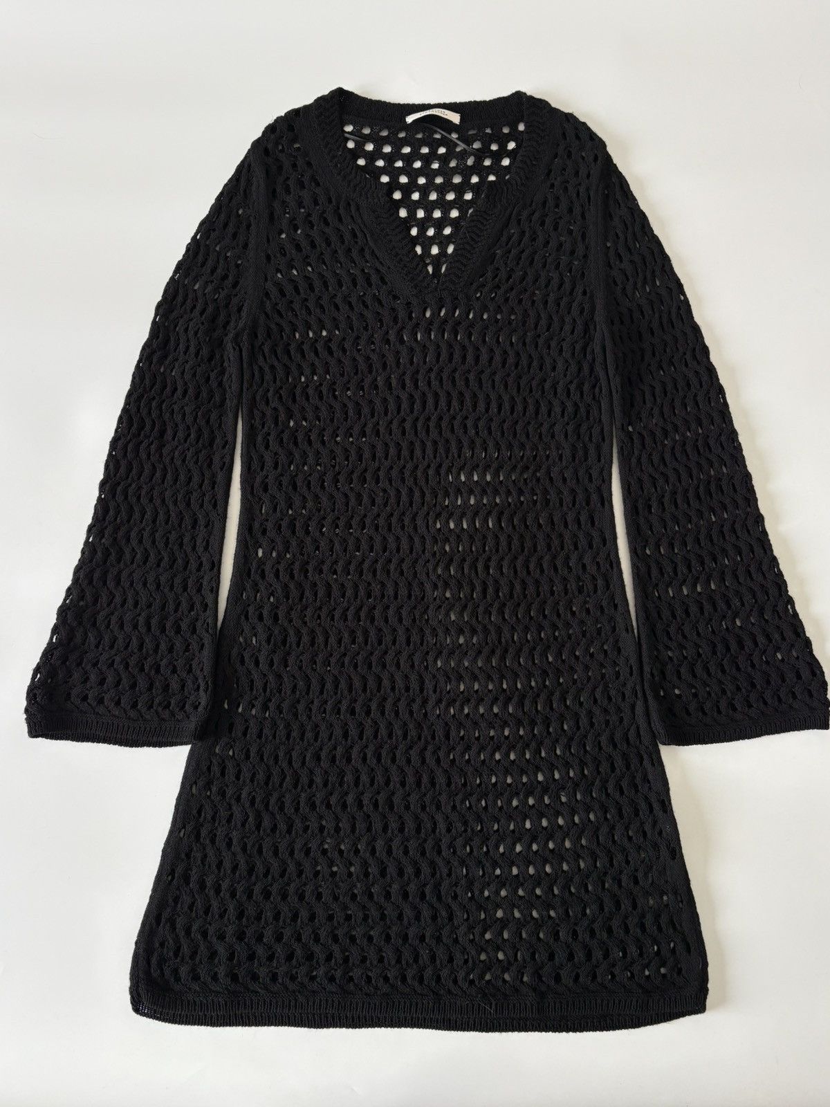 DOROTHEE SCHUMACHER Dorothee Schumacher Modern Pointelle Mini Dress Wool Crochet Size L / US 10 / IT 46 - 7 Thumbnail