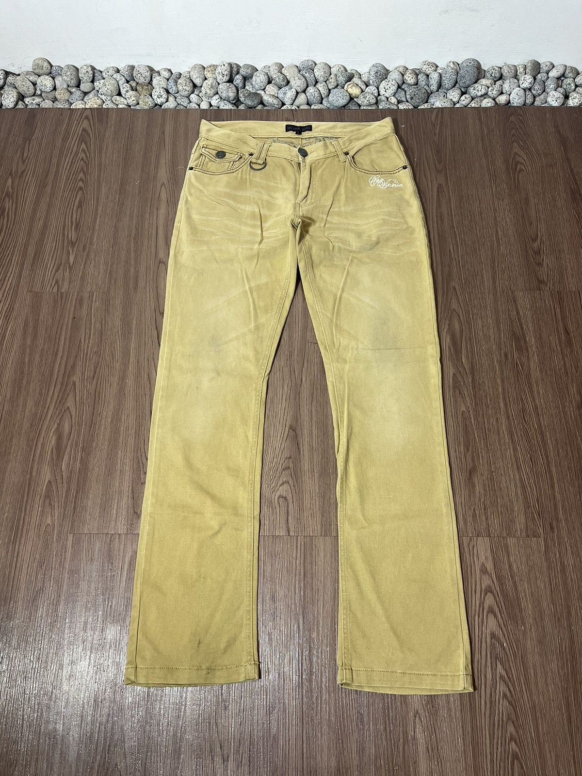In The Attic × Japanese Brand In The Attic Back Embroidery Suede Pants Size US 33 - 5 Thumbnail