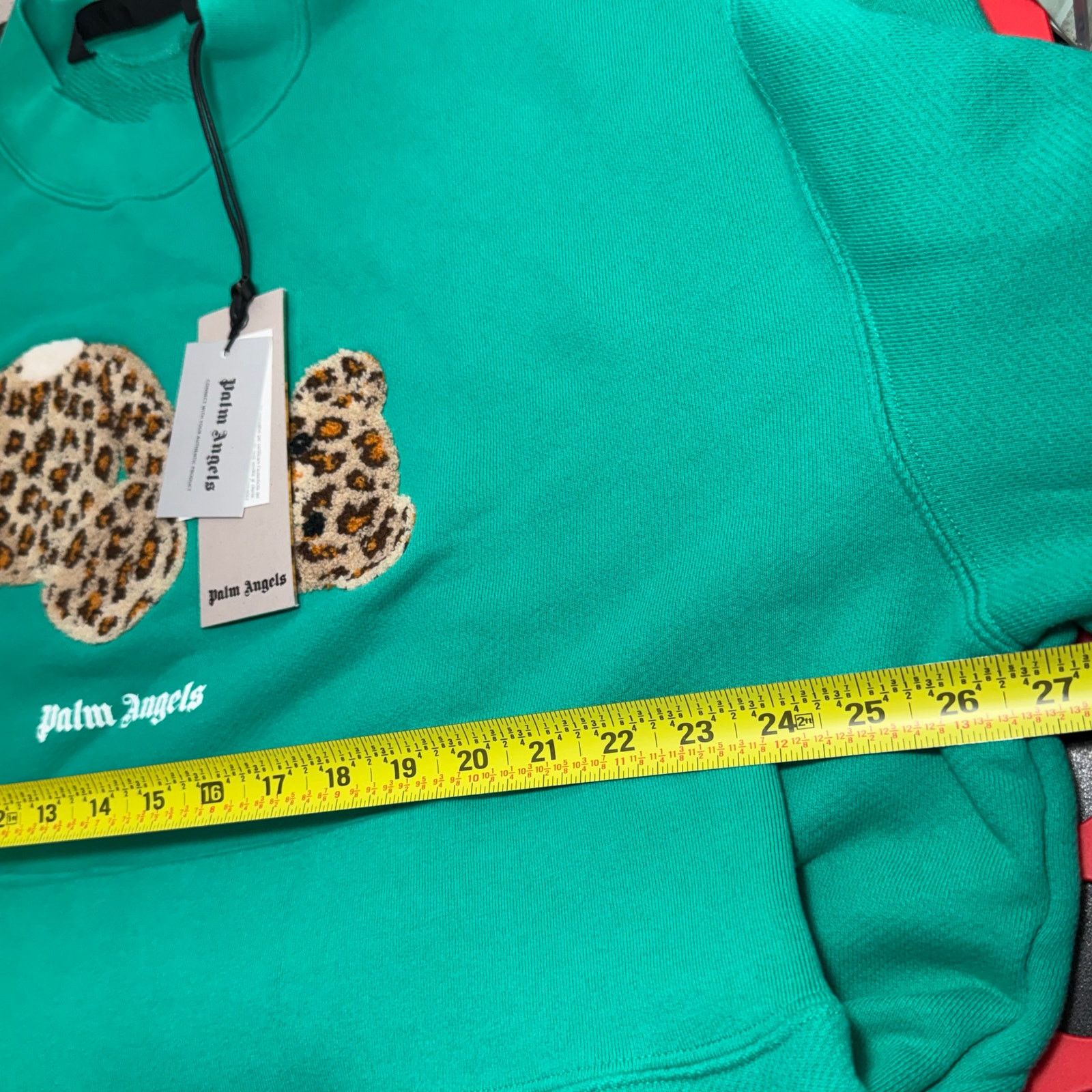 Palm Angels •NEW• Palm Angels Leopard Kill The Bear Green Crew • Medium Size M / US 6-8 / IT 42-44 - 5 Thumbnail